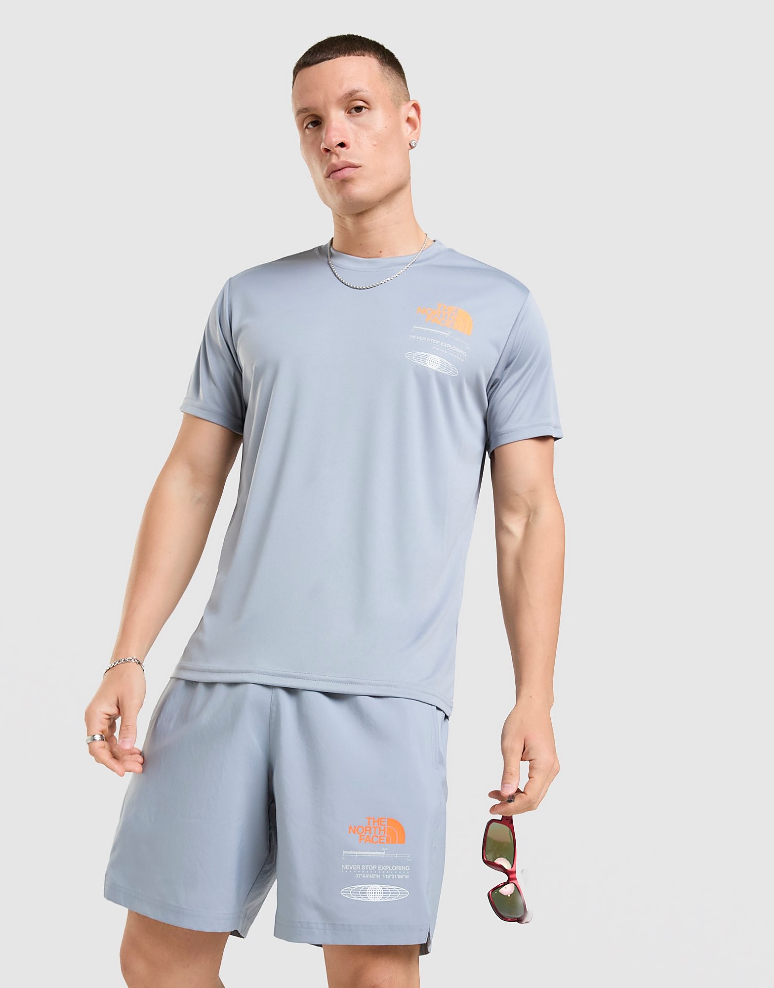 Mens Maglia Performance Graphic - Grigio, grigio grigio Uomo taglia M