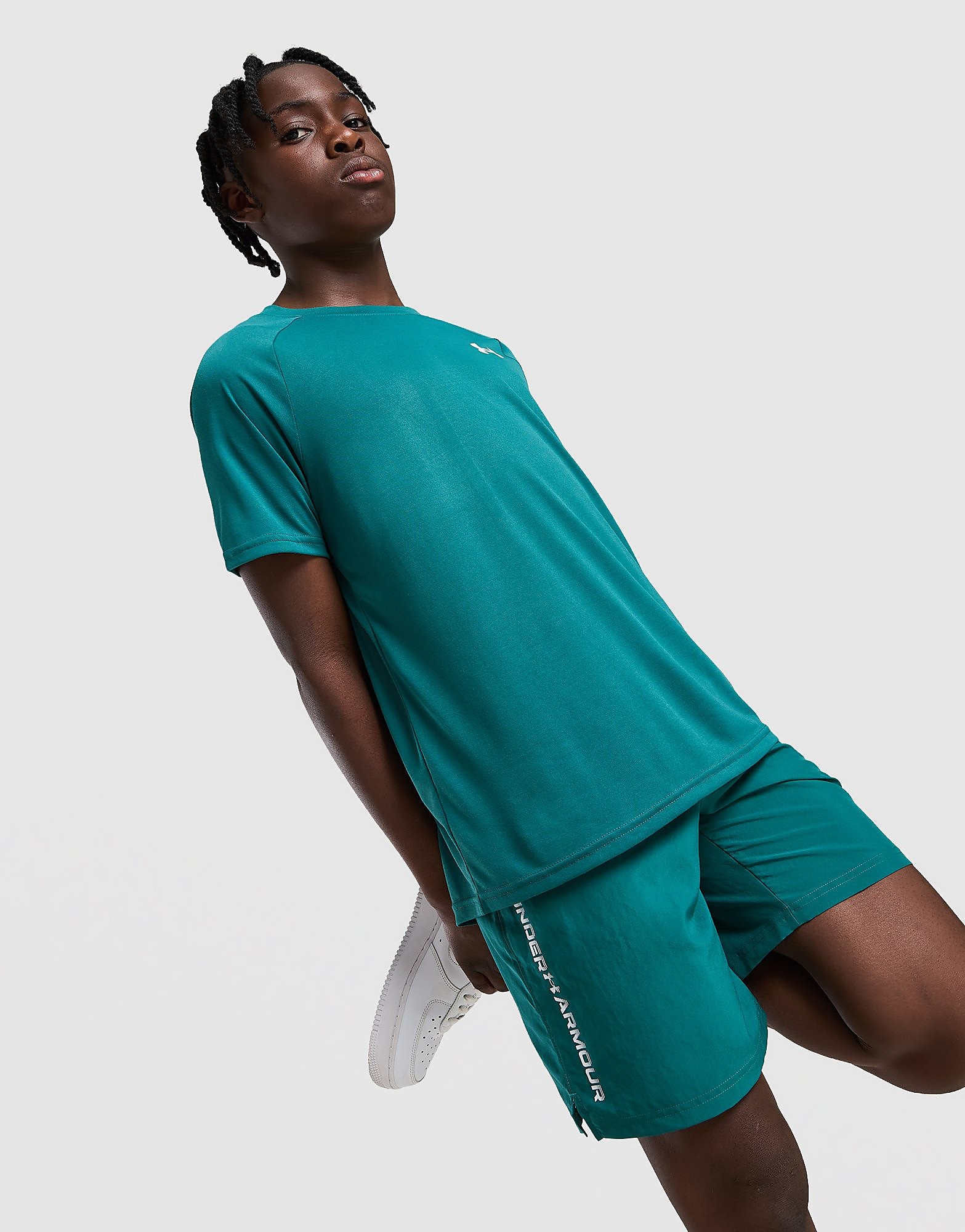 Tech Woven Wordmark Shorts für Jungen, Grün - unisex - Size: 8-9Y