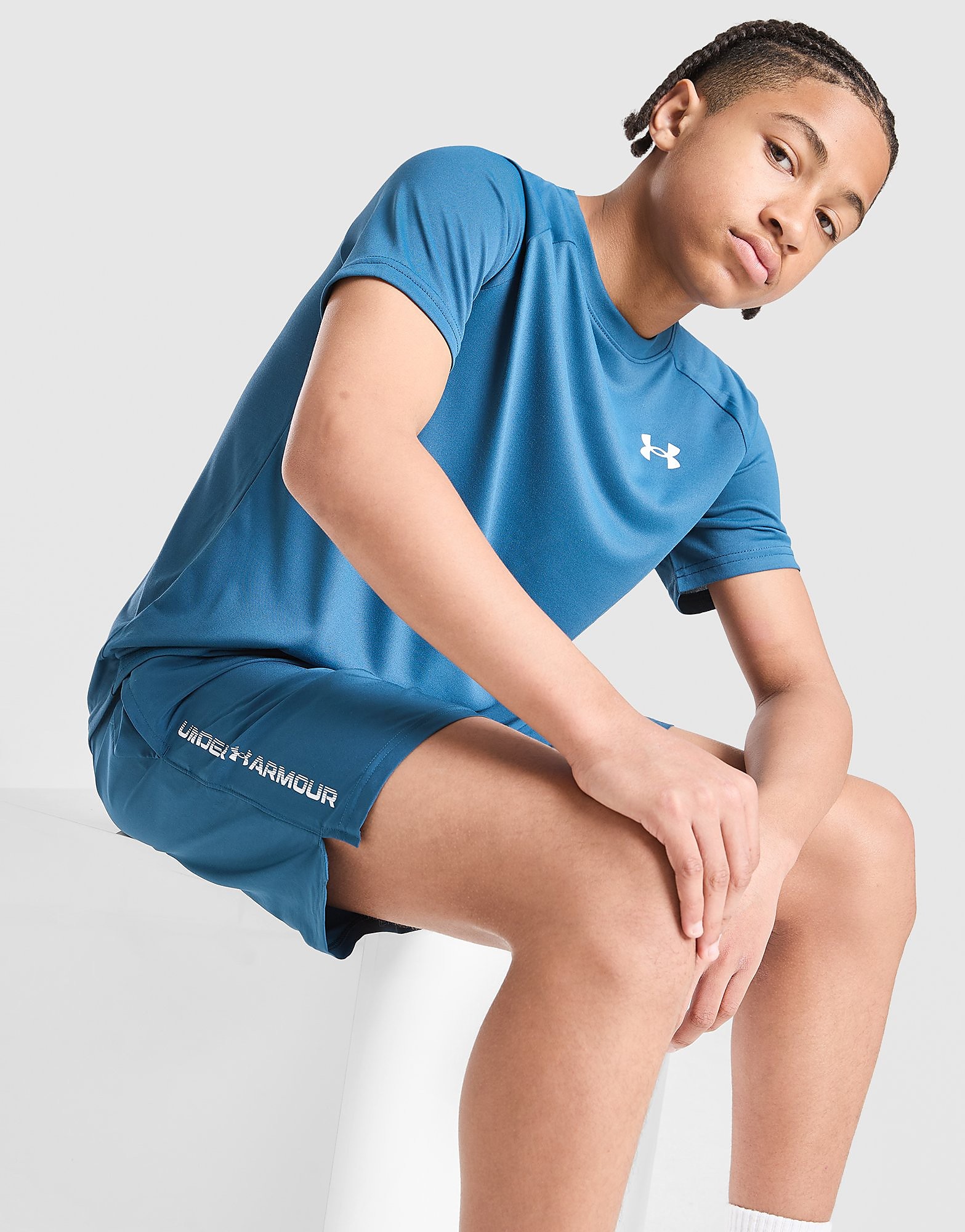 Tech Woven Wordmark Shorts für Jungen, Blau - unisex - Size: 12-13Y