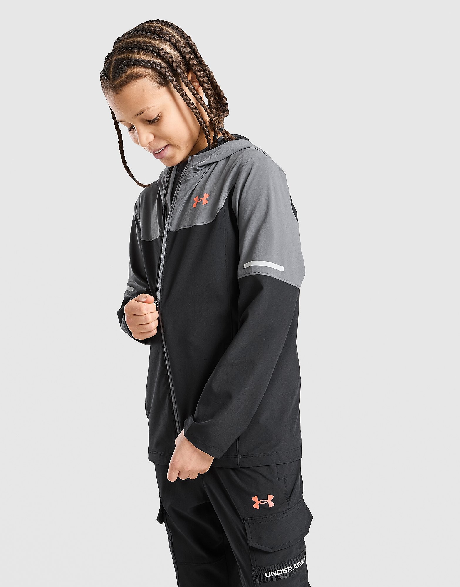 Under Armour Giacca Colour Block Tech Utility Junior, nero