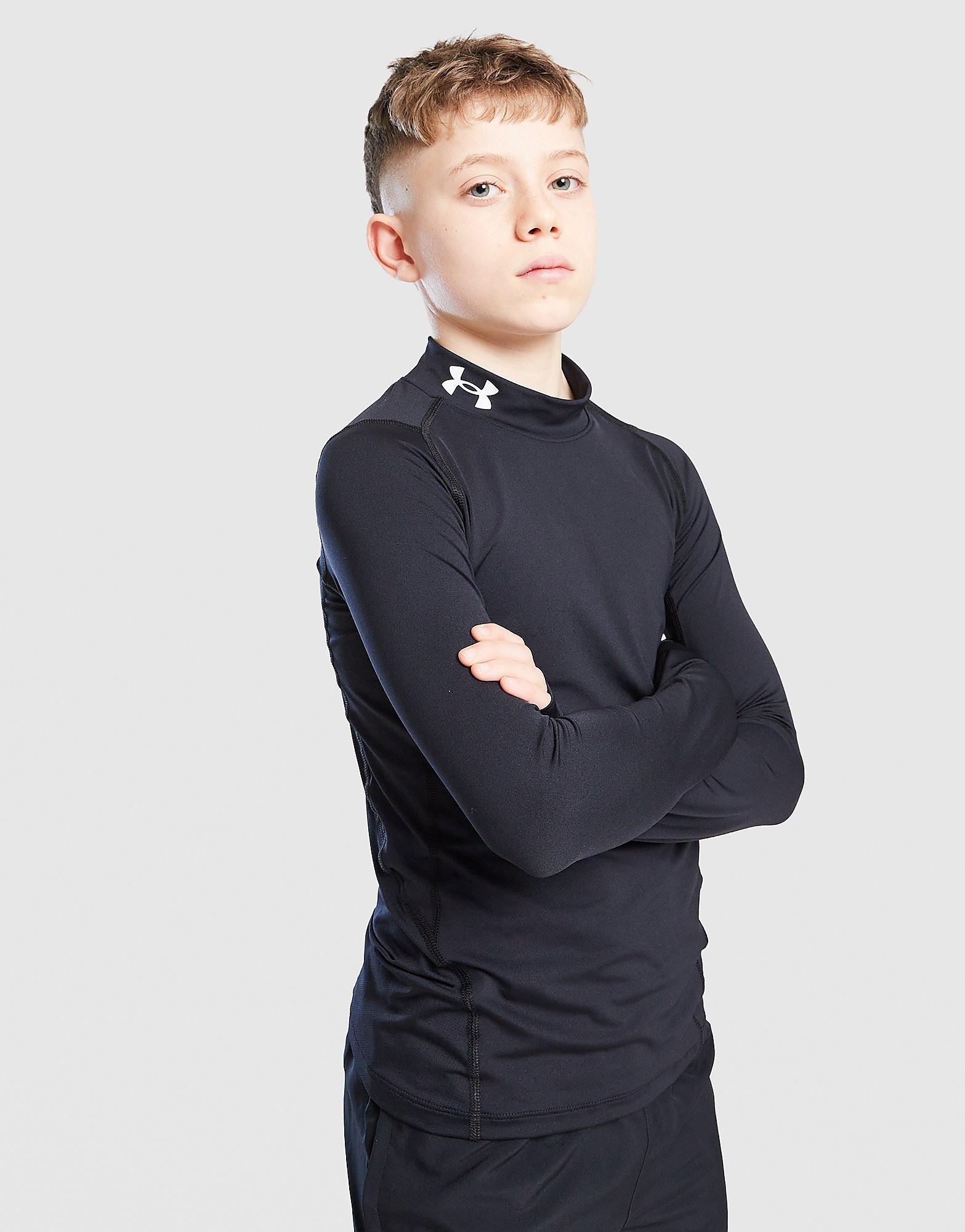 Under Armour Baselayer à col montant et manches longues HeatGear pour garçon