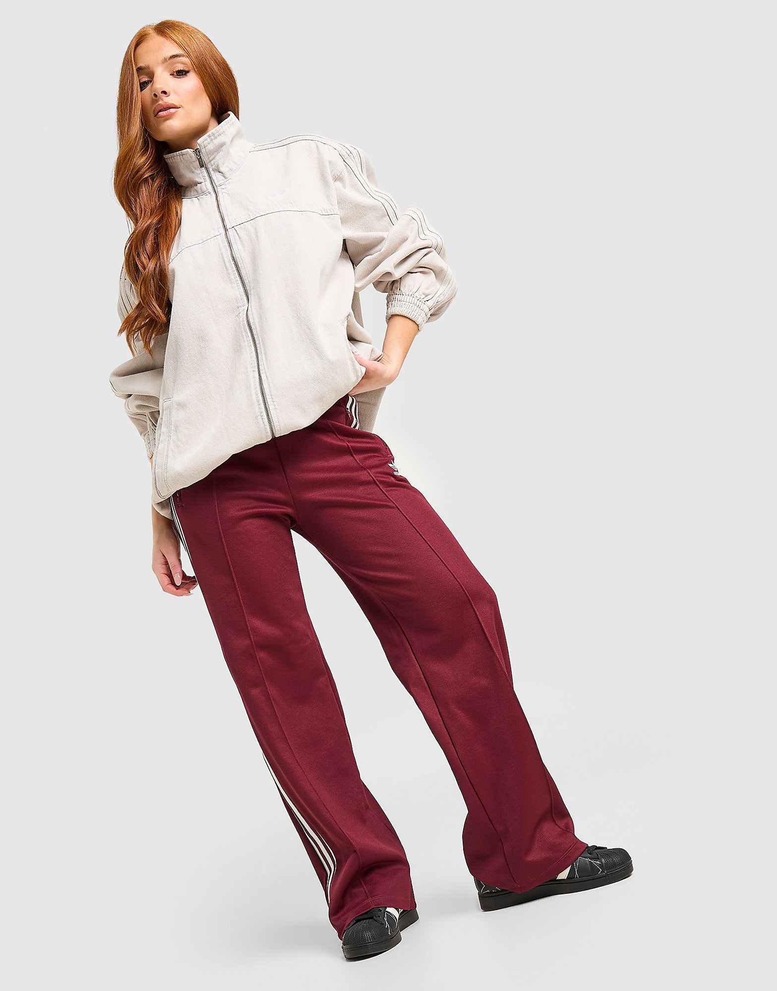 adidas Originals Veste de survêtement oversize en jean Firebird - vue 1