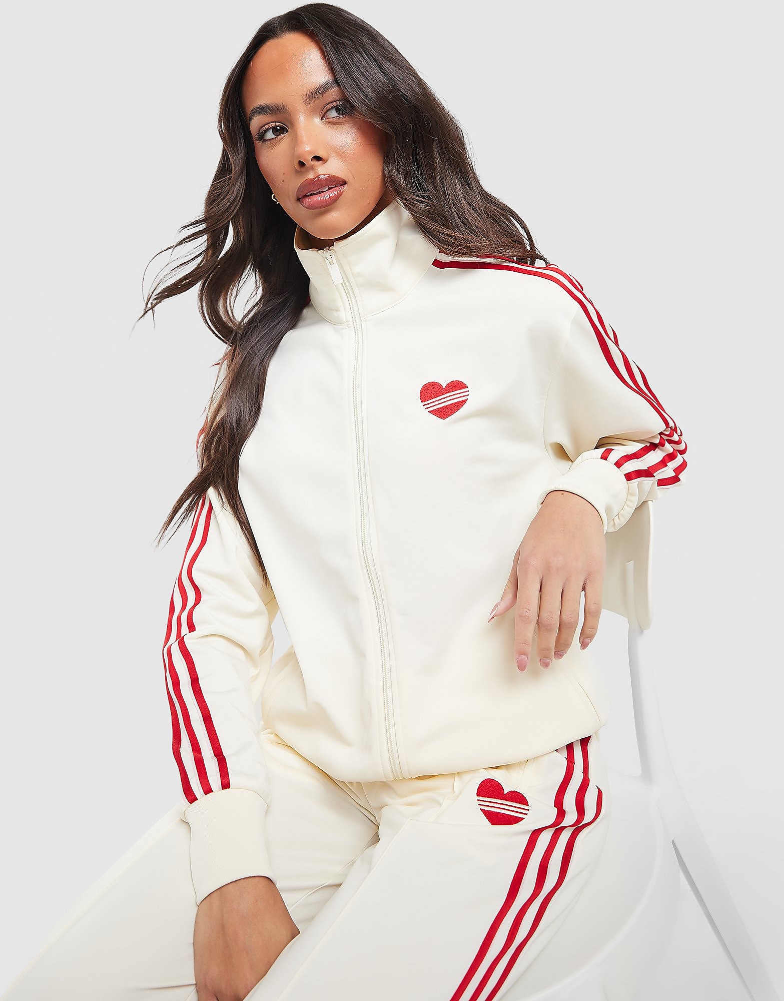 adidas Originals Valentine' Day Firebird Track Top Crème Crème - vue 1