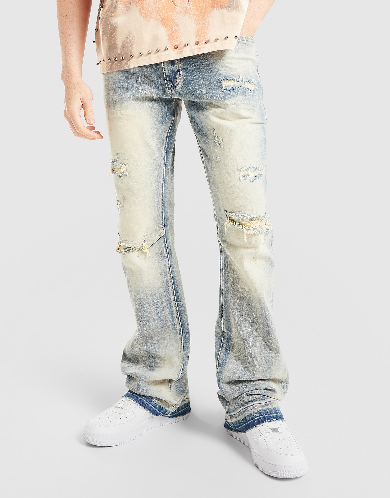 Smoke Rise Jeans Stacked Flare Washed