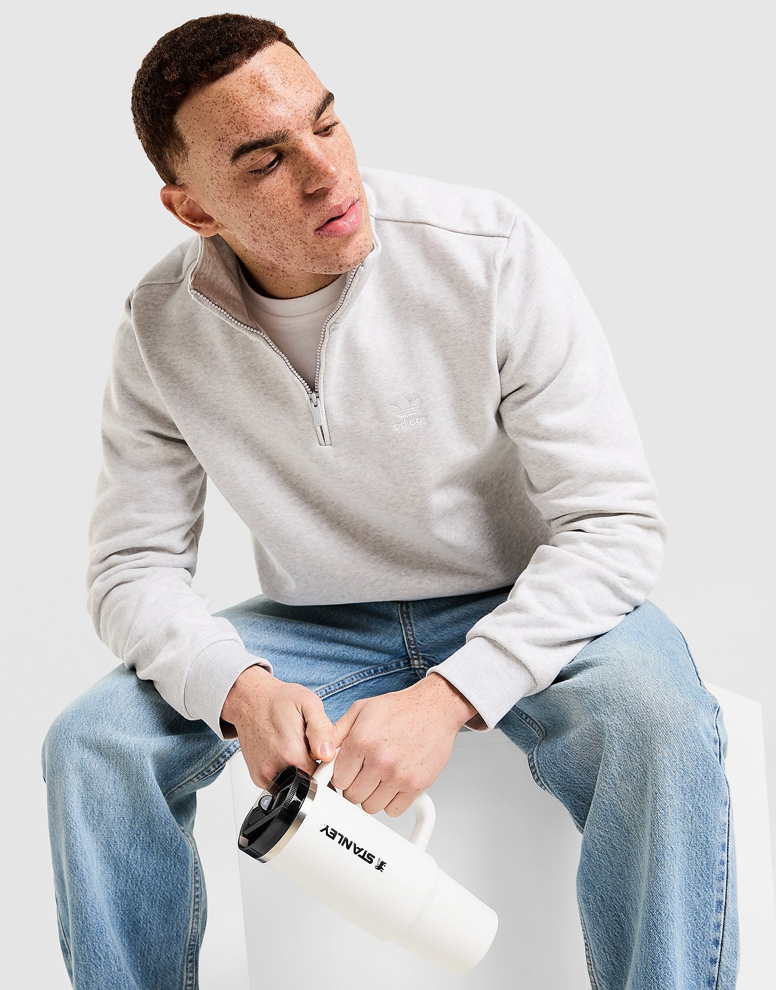 adidas Originals Sweatshirt zippé 14 Trefoil Essentials - vue 1