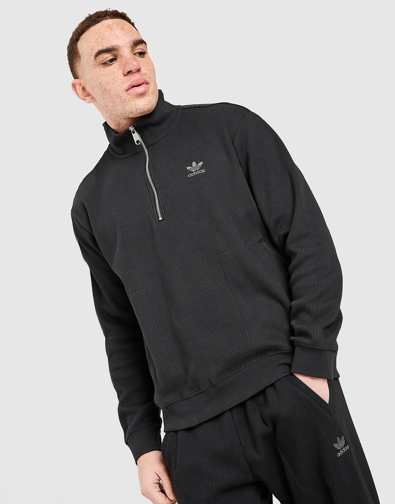adidas Originals Waffle 14 Zip Sweatshirt - vue 1