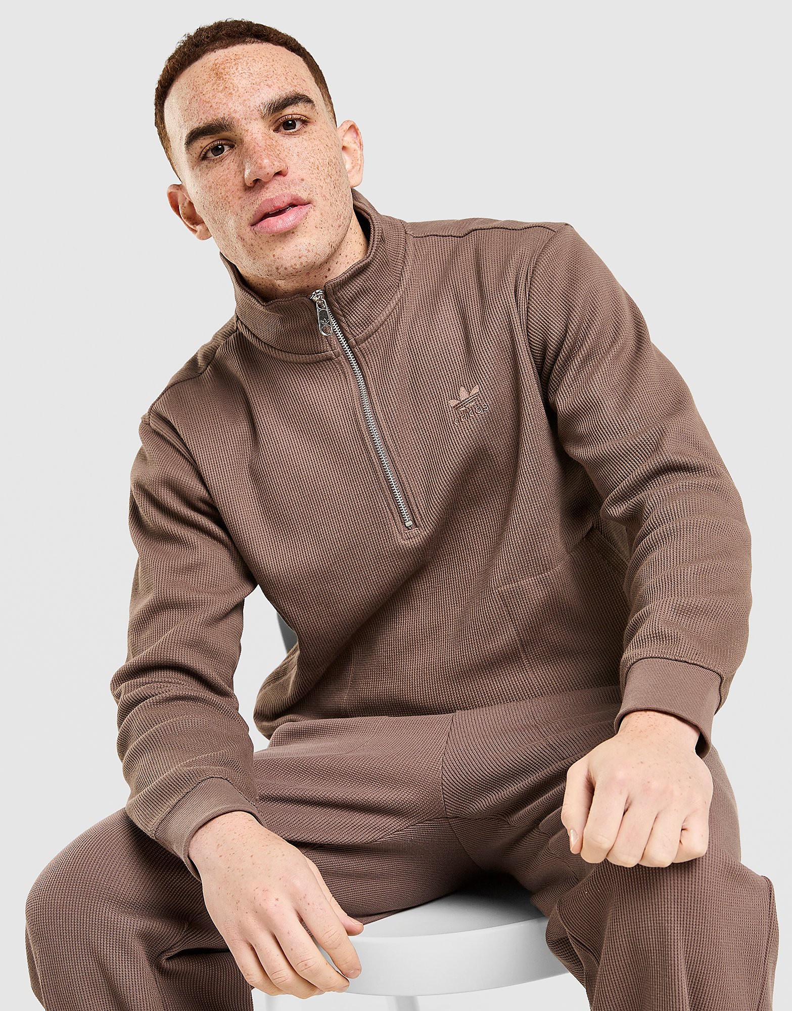 adidas Originals Waffle 14 Zip Sweatshirt - vue 1