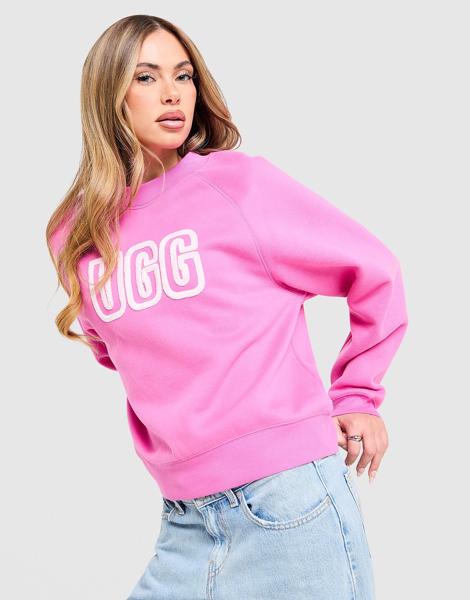 UGG Felpa Girocollo Cosy Logo, rosa