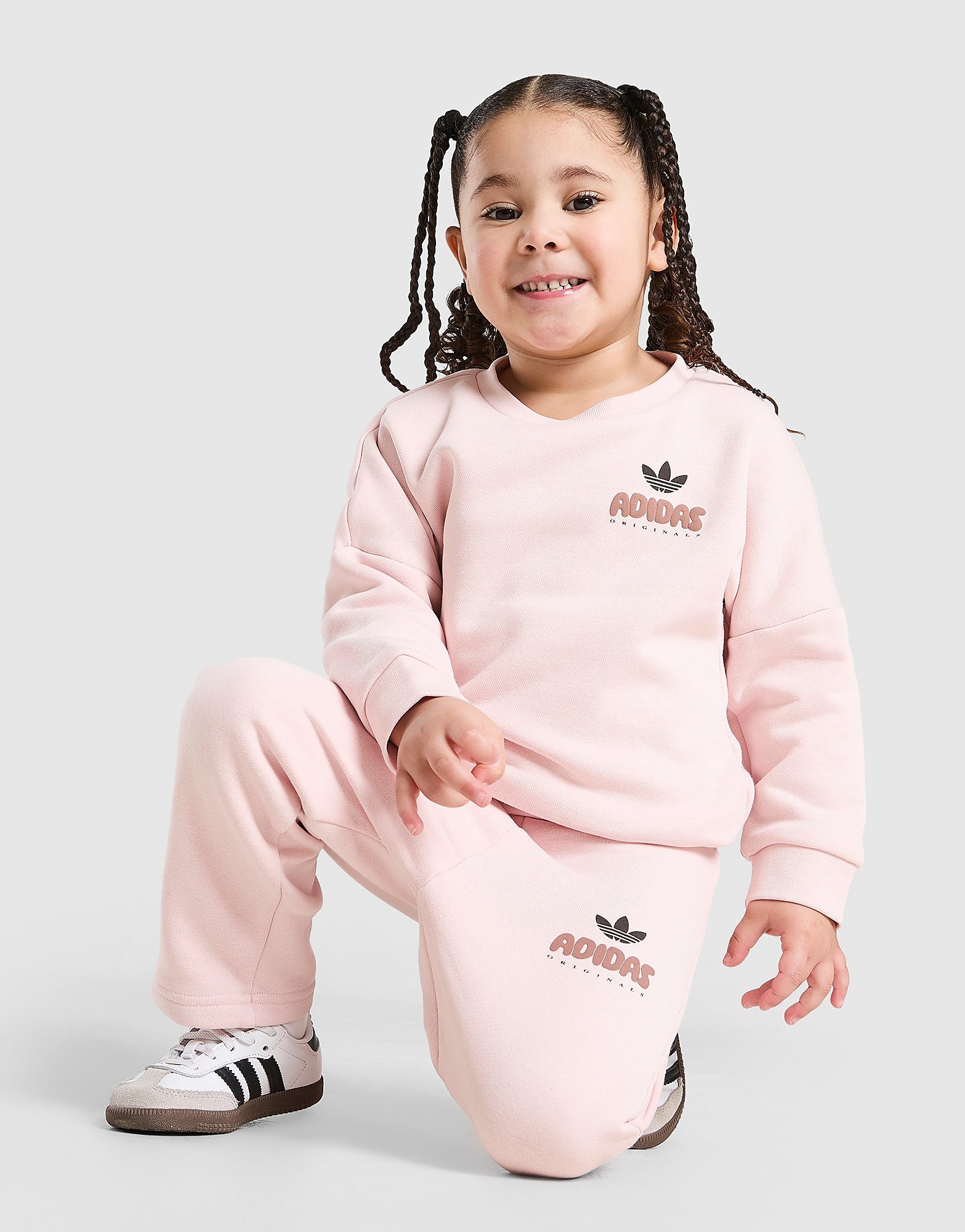 adidas Originals Tuta Crew Bubble Neonato Bambina, marrone