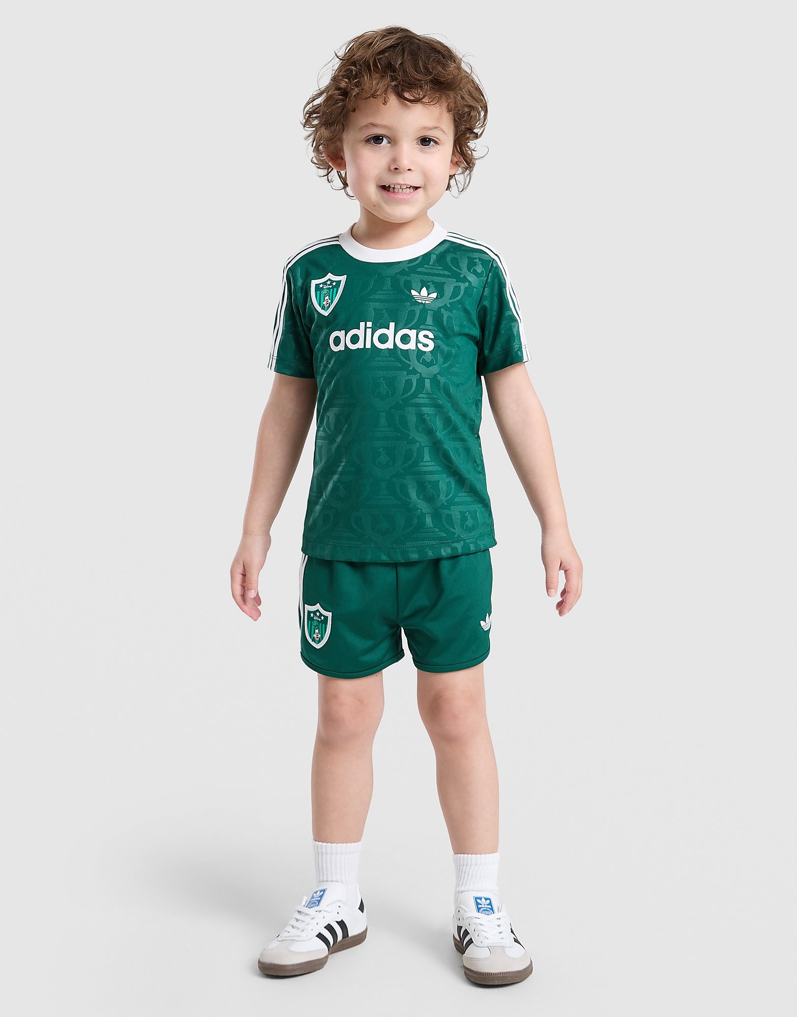 Adidas Originals X Disney Goofy T-Shirt/Shorts Set Infant, Verde