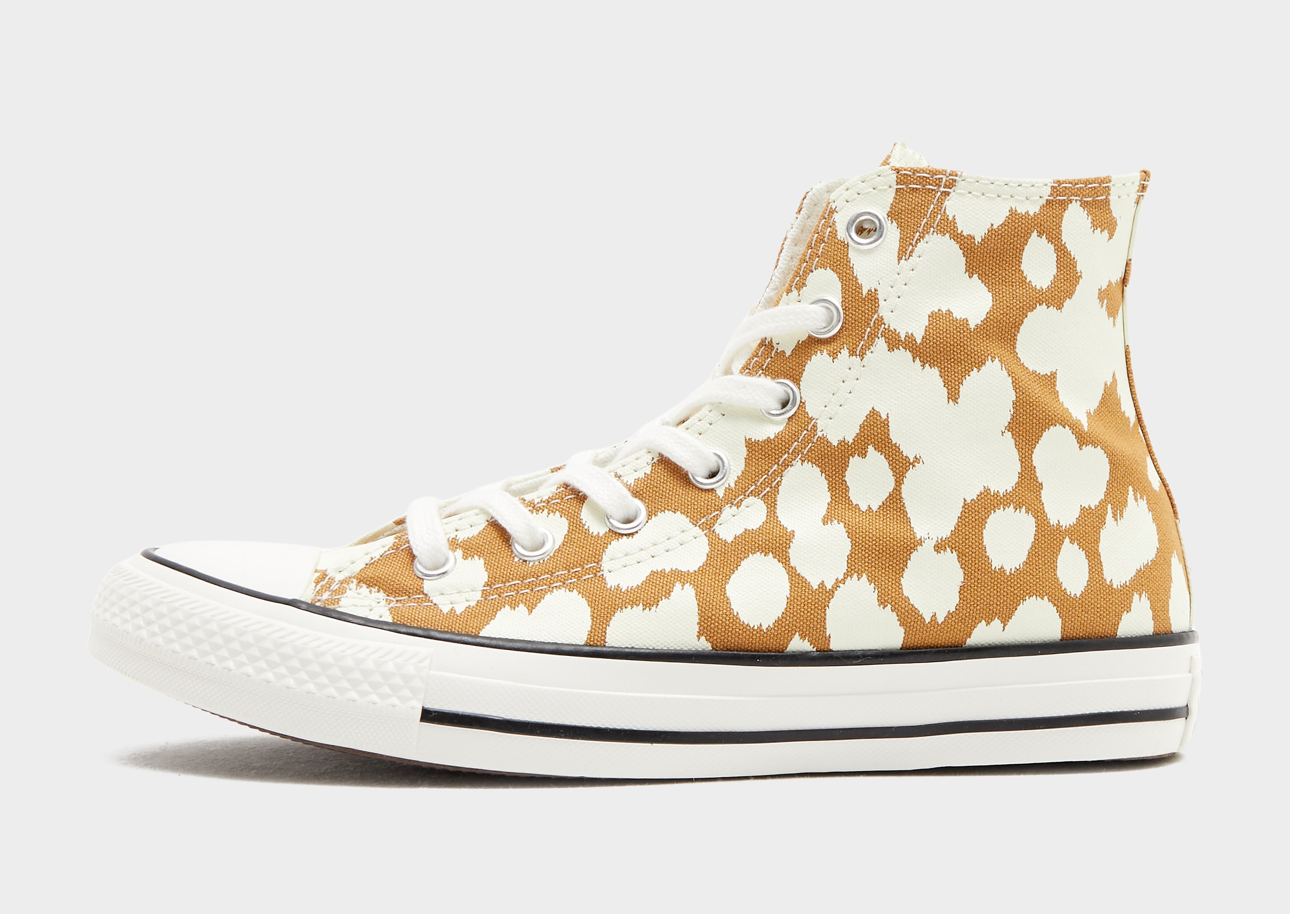 Converse All Star kindersneaker print, wit en bruin