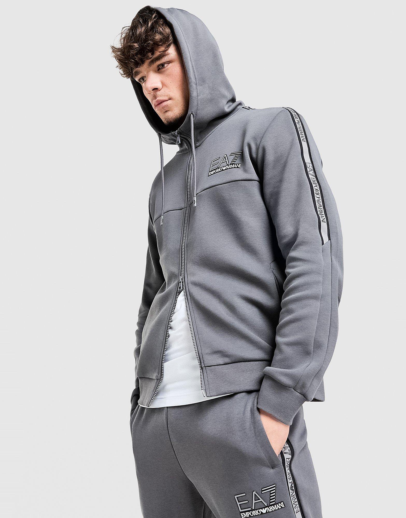 EA7 Emporio Armani Sweat à capuche Tape Zippé Homme - vue 1
