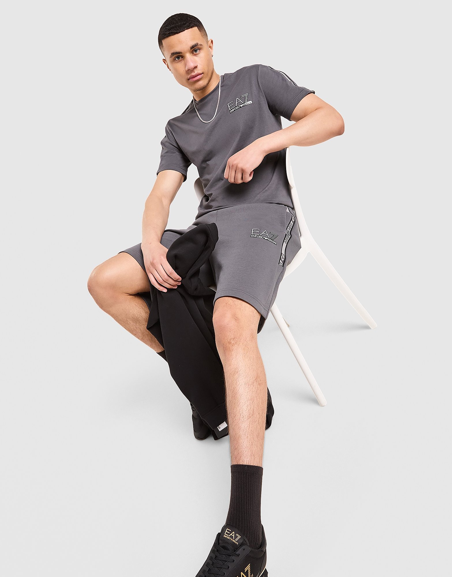 EA7 Emporio Armani T shirt Tape Large Logo - vue 1