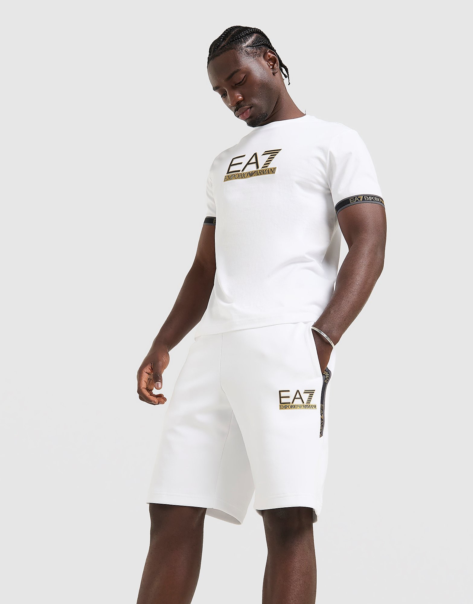 Ea7 Emporio Armani Homme Blanc  Short Tape Size L, JD Sports