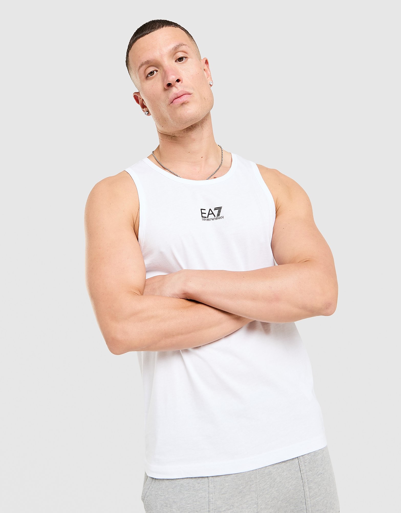 Ea7 Emporio Armani Herr Vit Il Vest, Extra Små