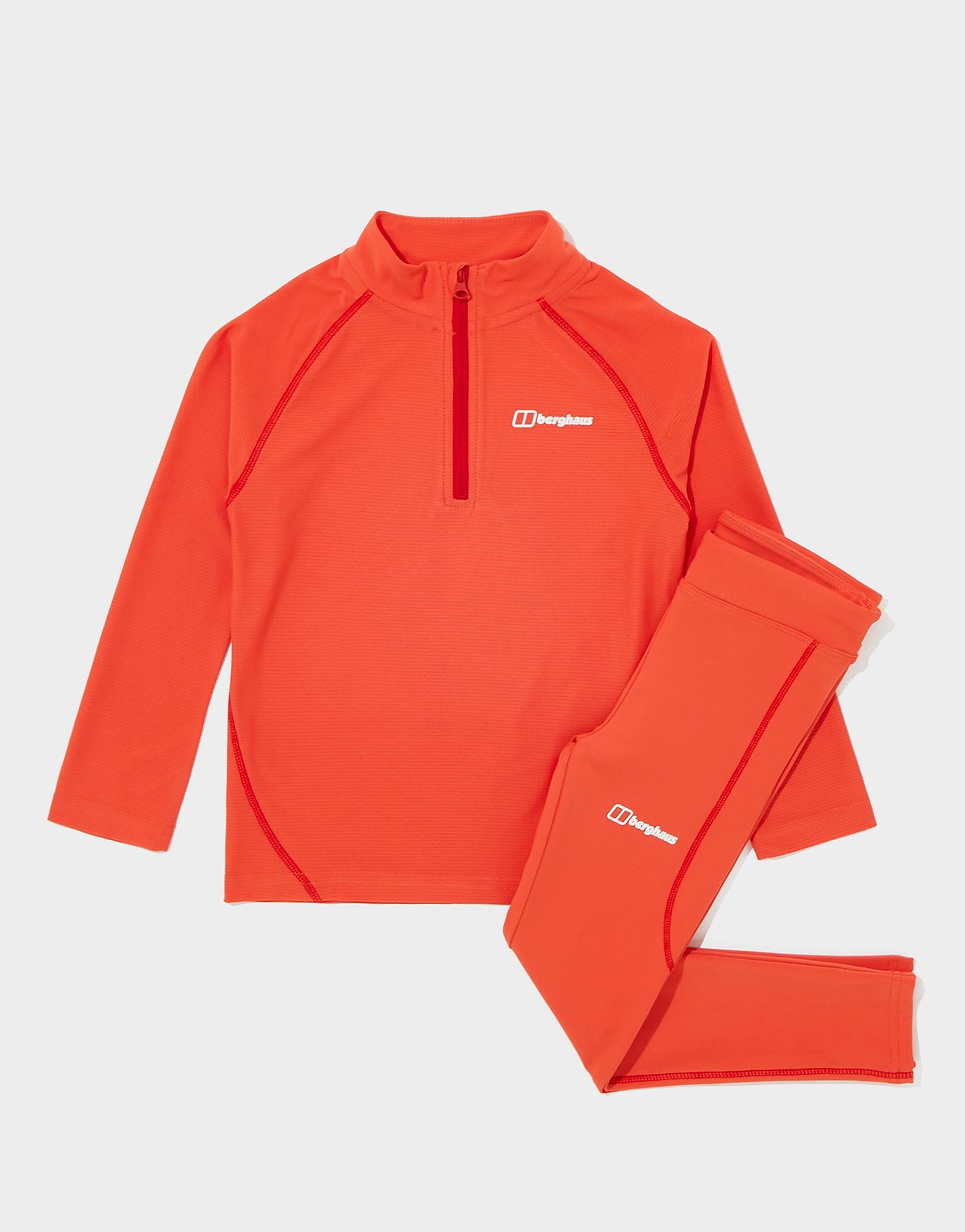 Berghaus Set 1/4 Zip/Leggings Stride Bambina, arancione