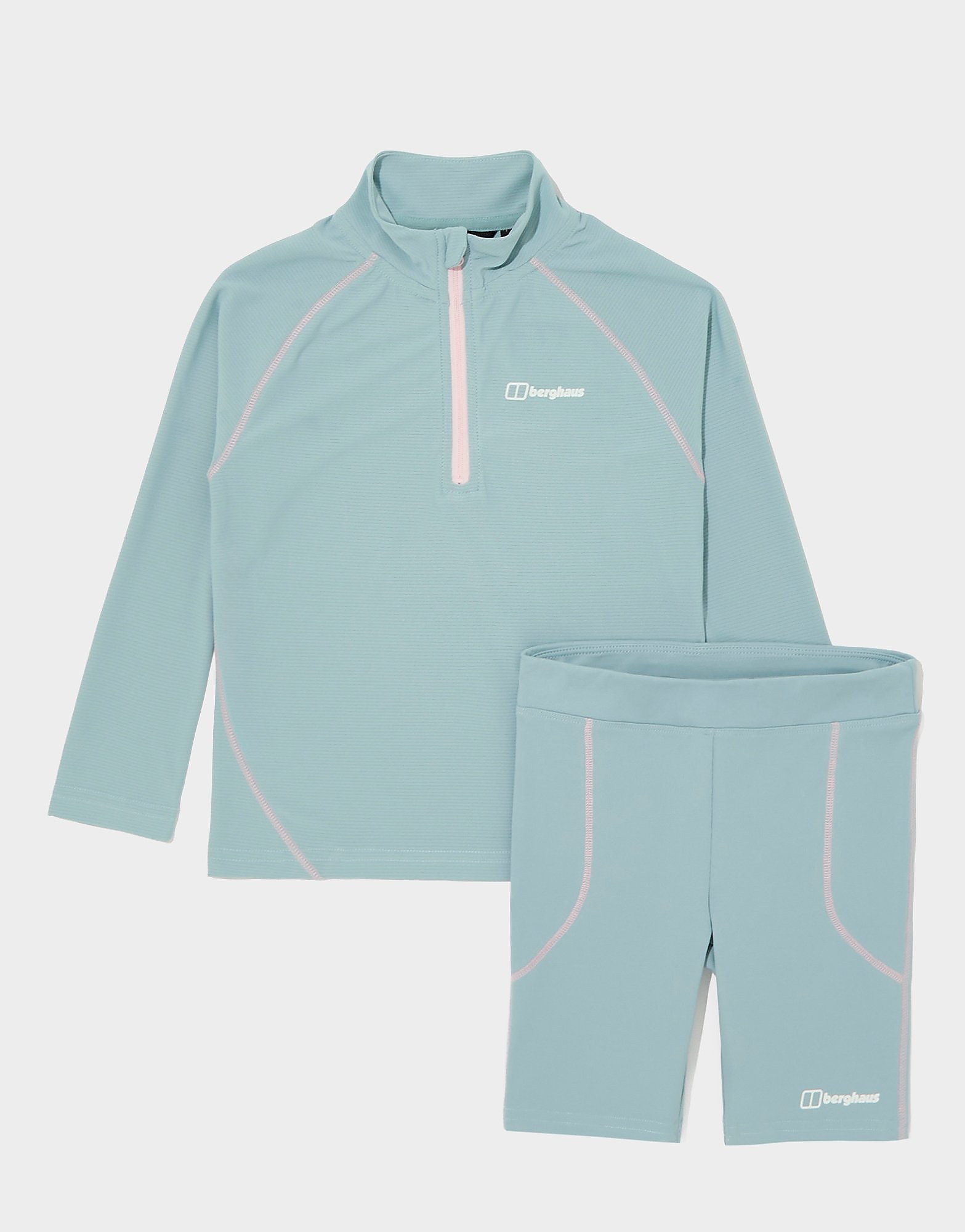 Berghaus Set 1/4 Zip/Pantaloncino Stride Bambina, blu