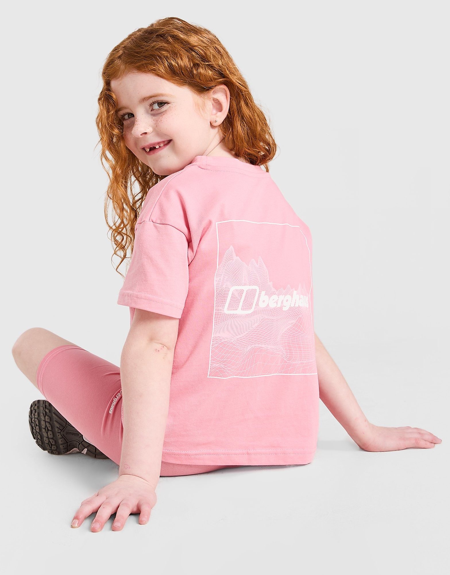 Berghaus Girls' Full Box Logo T ShirtShorts Set Children