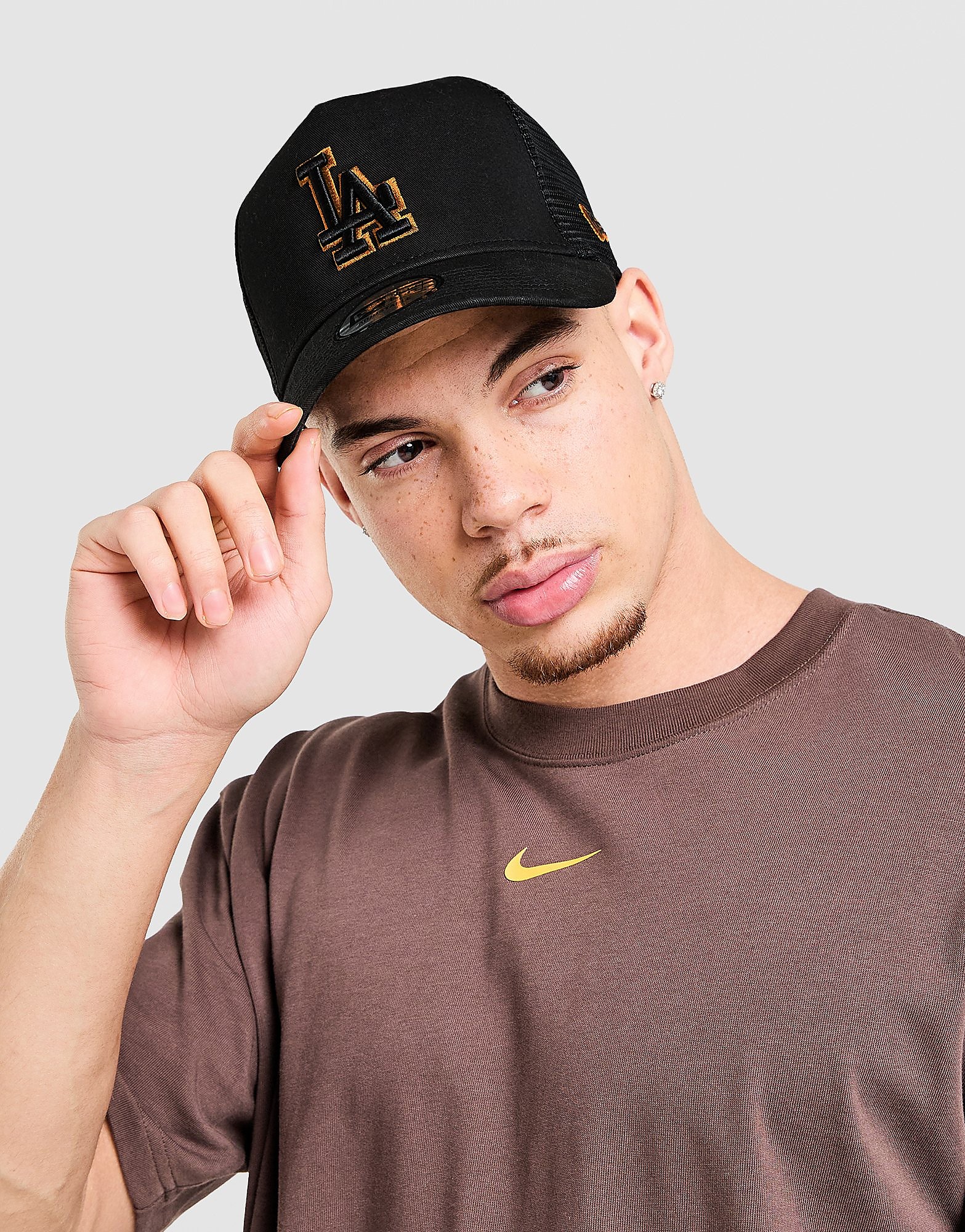 New Era MLB LA Dodgers 9FORTY E-Frame Trucker Cap, nero