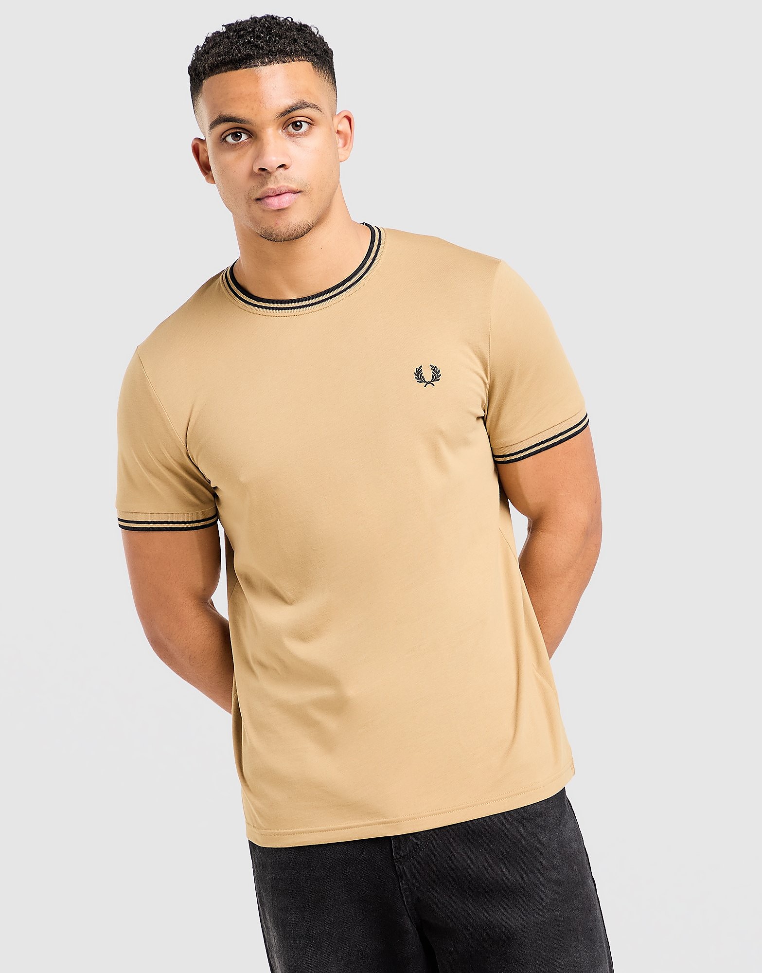 Fred Perry Maglia Twin Tipped, beige