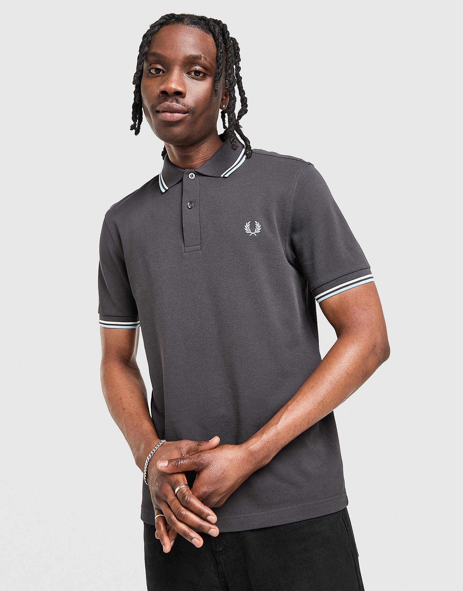Fred Perry Maglia Polo Twin Tipped, grigio