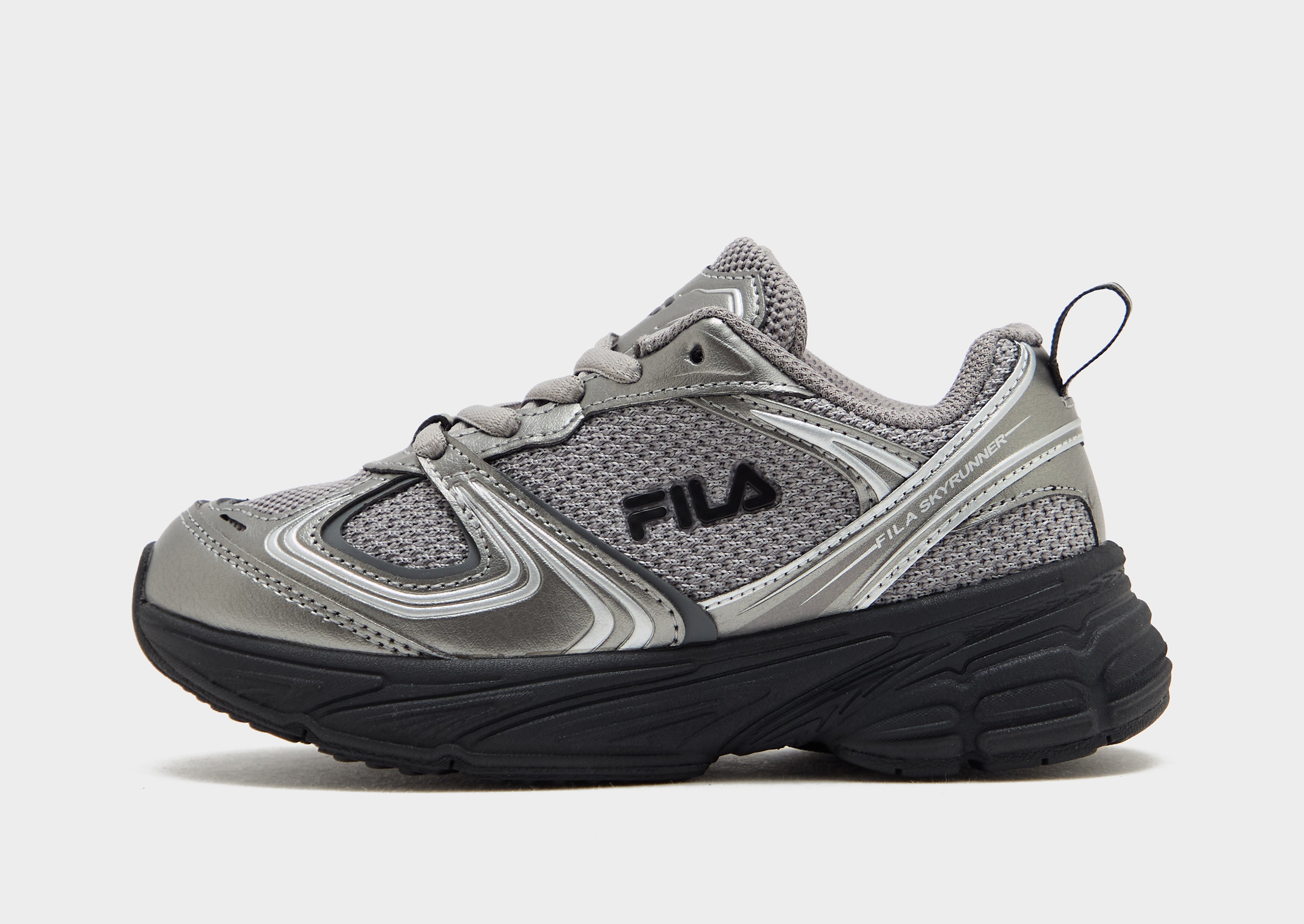 Fila kindersneaker zilver, zwart en grijs