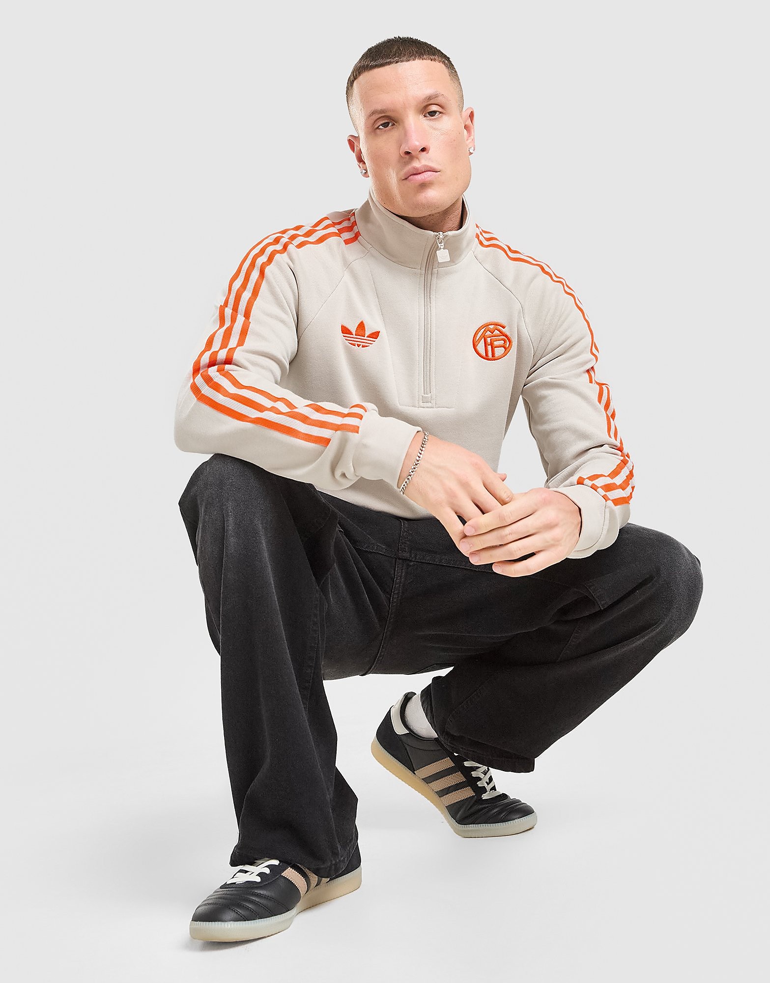 adidas Originals FC Bayern Munich 12 Zip Sweatshirt - vue 1