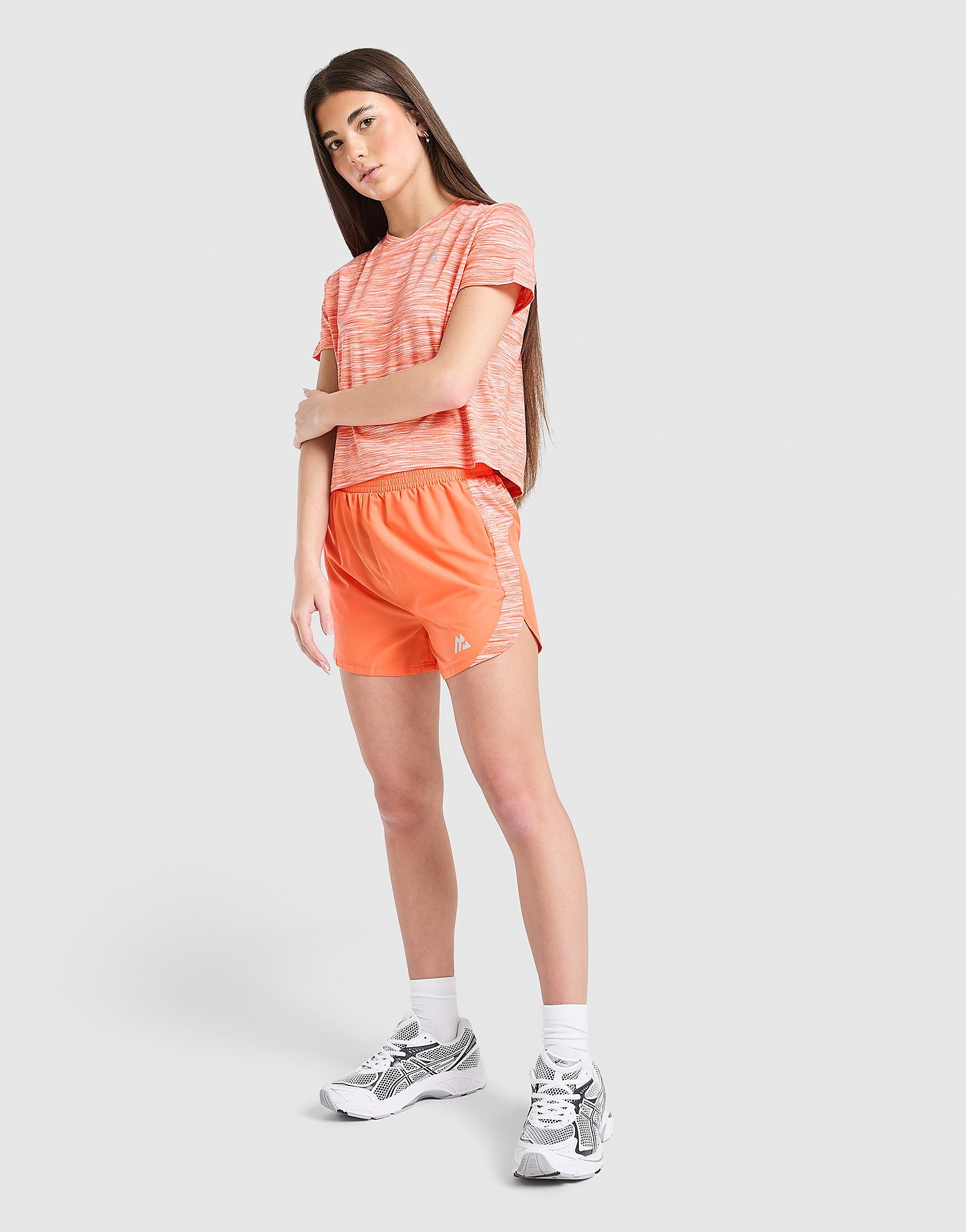 Girls' Trail Run Shorts Junior, Orange - unisex - Size: M