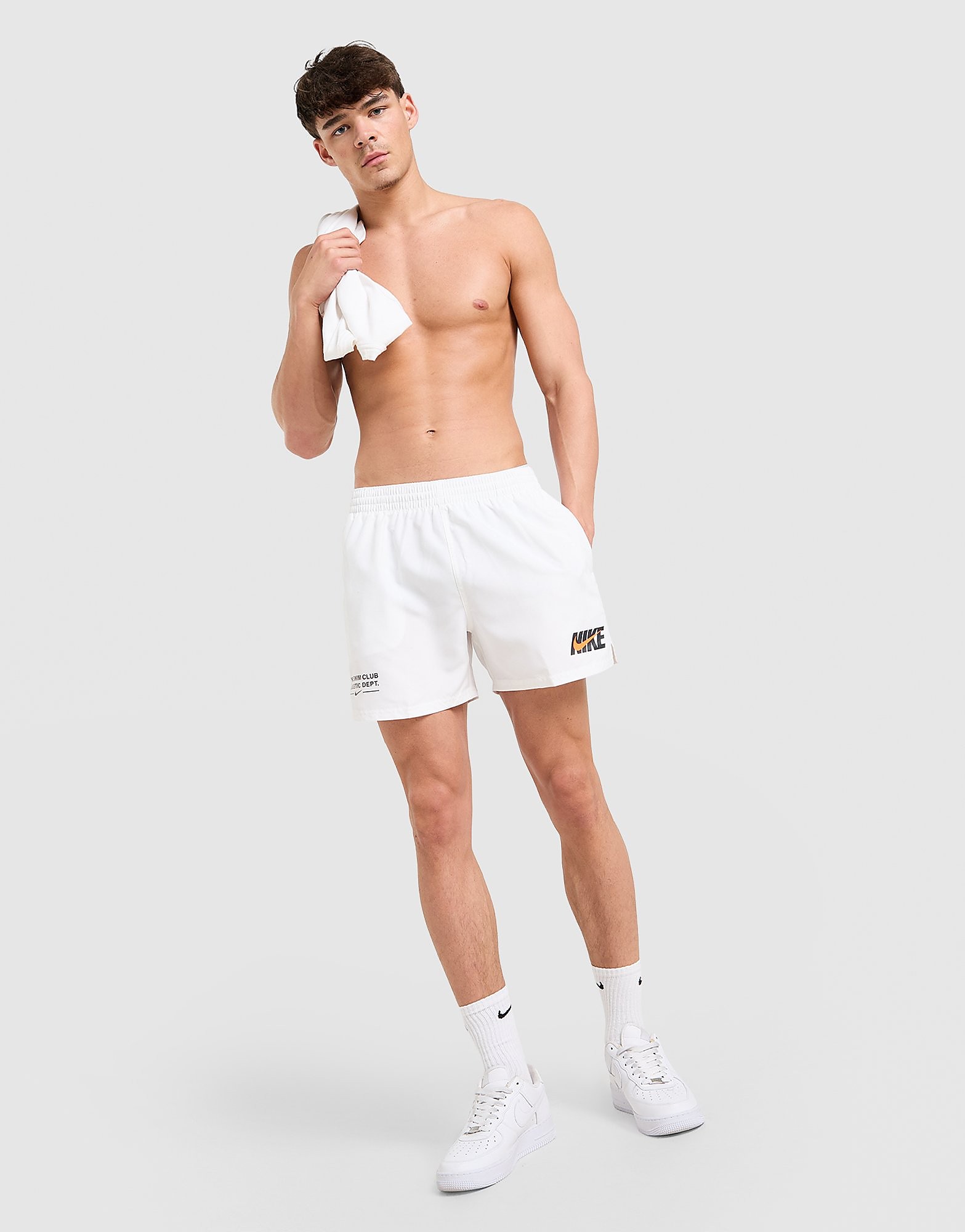 Verbiage Swim Shorts - Herren, Weiss - male - Size: L