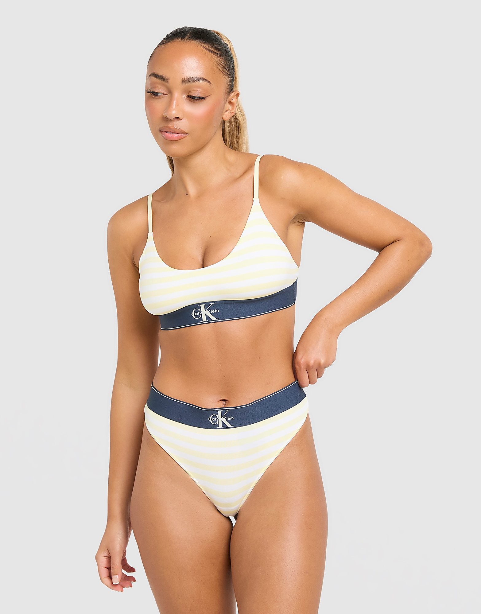 Calvin Klein Underwear Stripe Bralette Jaune Jaune - vue 1