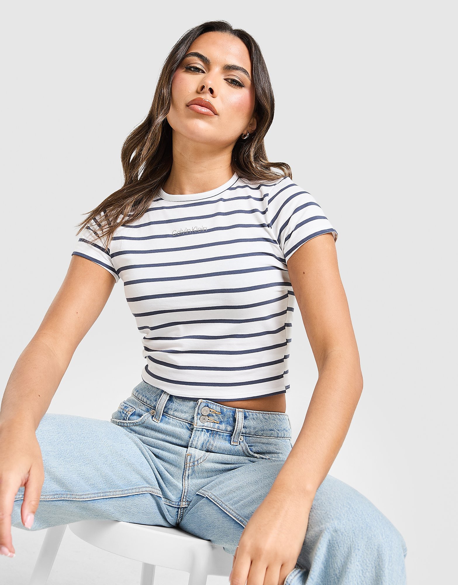 Calvin Klein Stripe T Shirt - vue 1