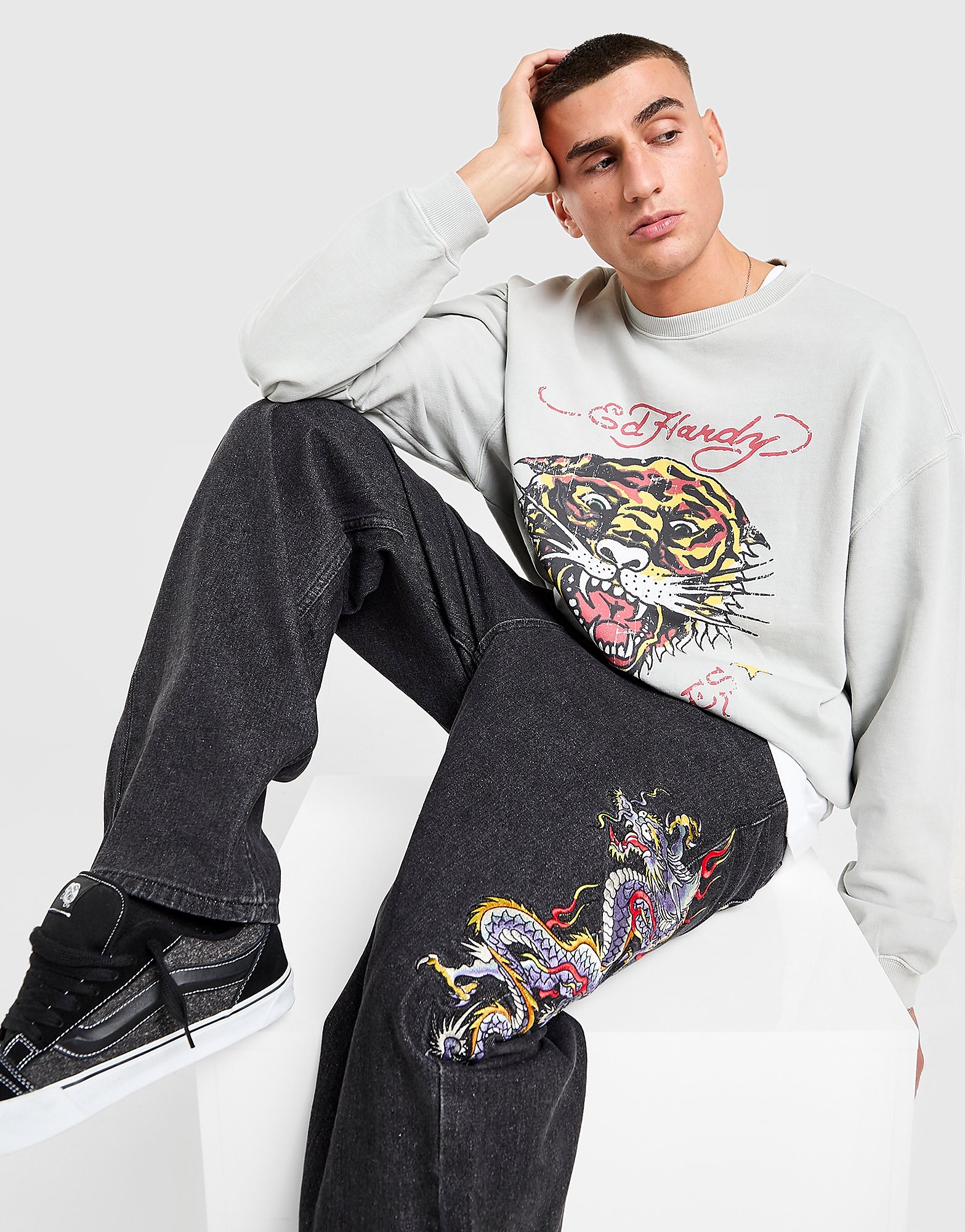 Ed Hardy Tiiger Crew Sweatshirt