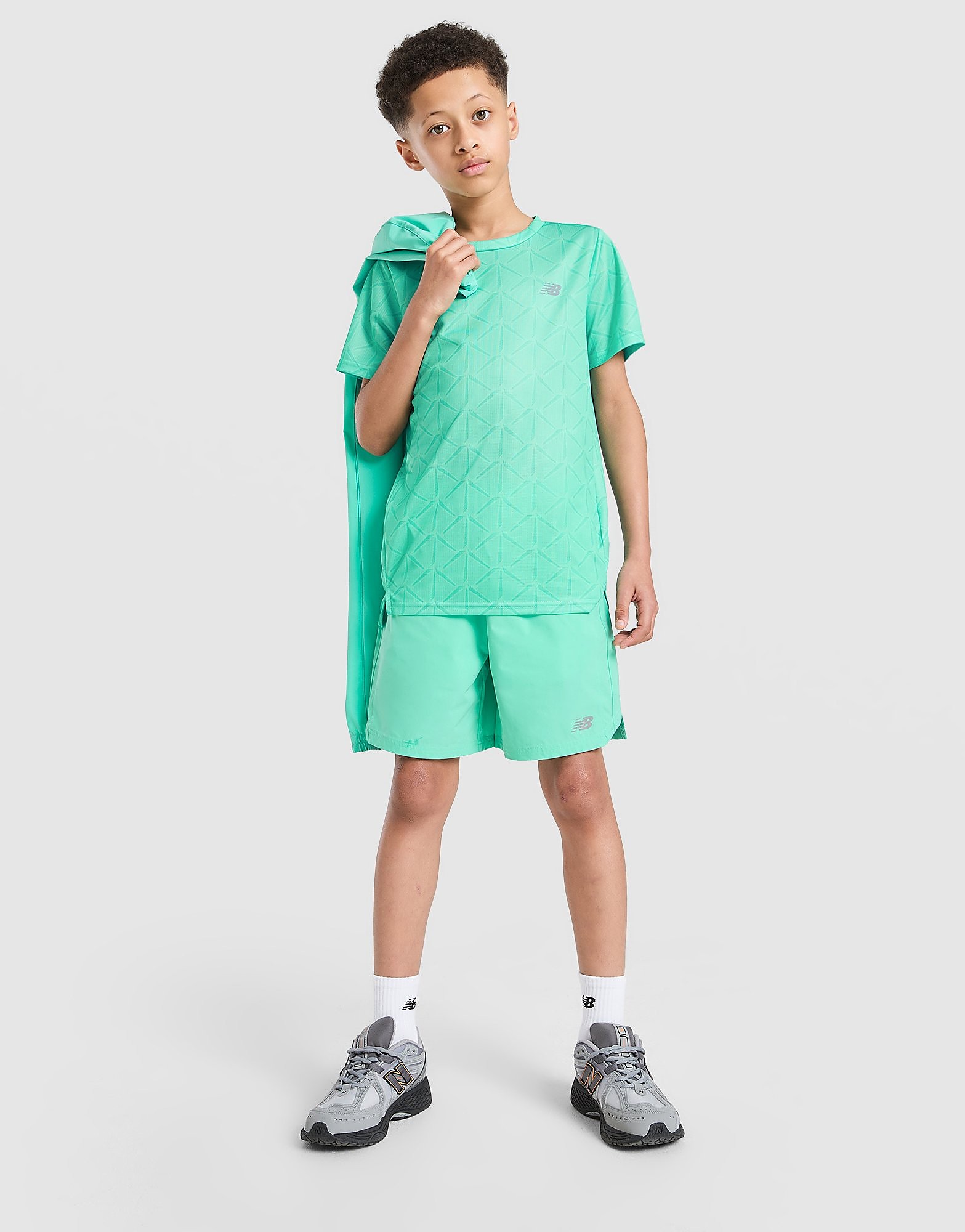 New Balance Geometric Poly T Shirt Junior - vue 1