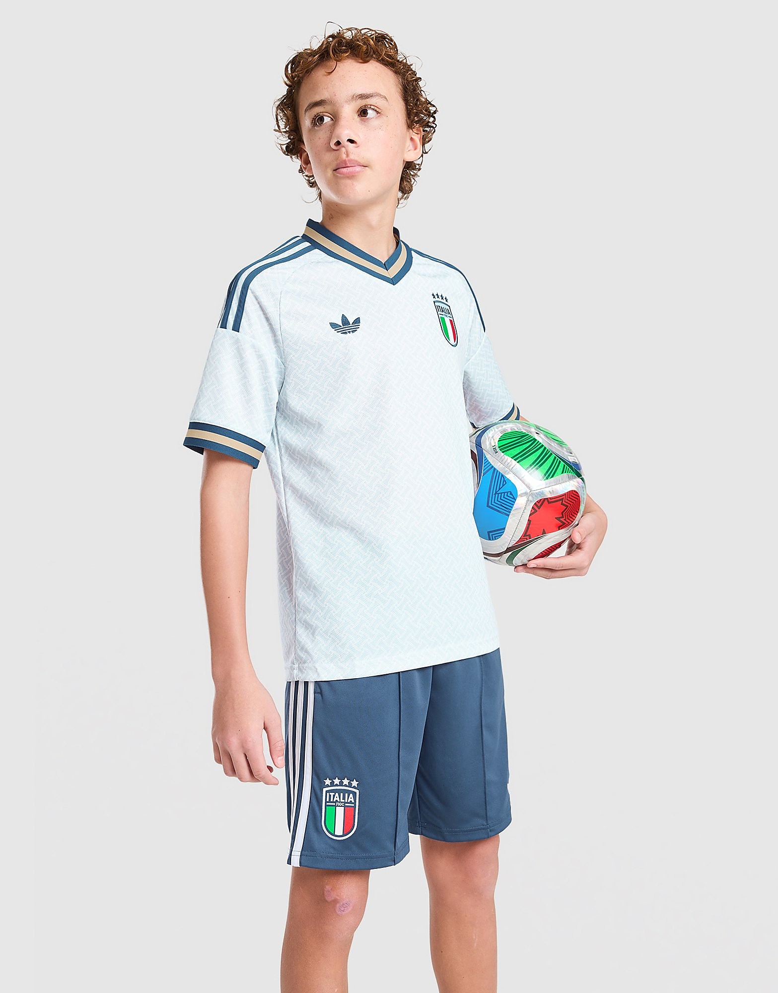 Adidas Originals Pantaloncino Seconda Divisa Italia 2026 Junior, Blu