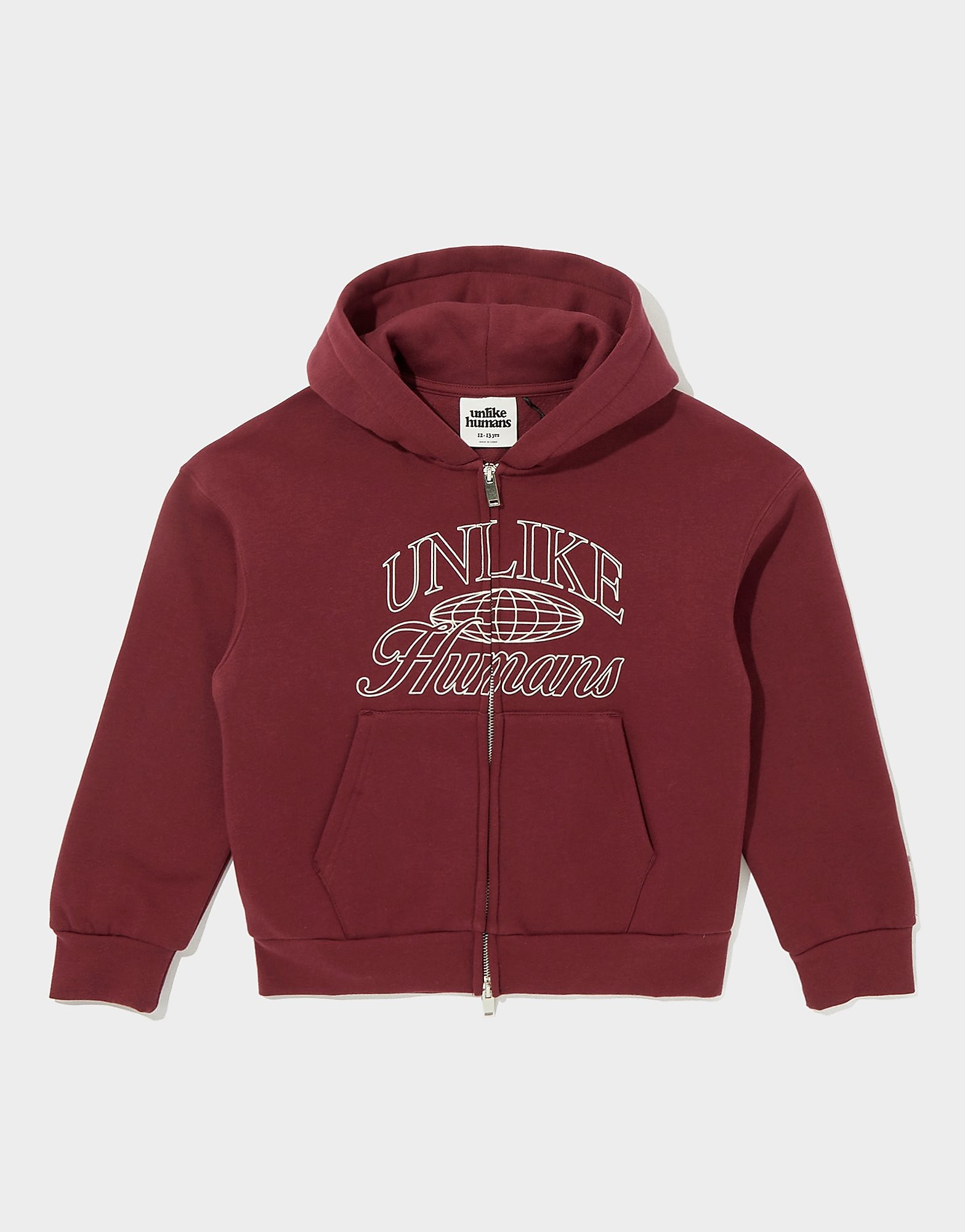 Unlike Humans Felpa con Cappuccio Full Zip International Junior, rosso