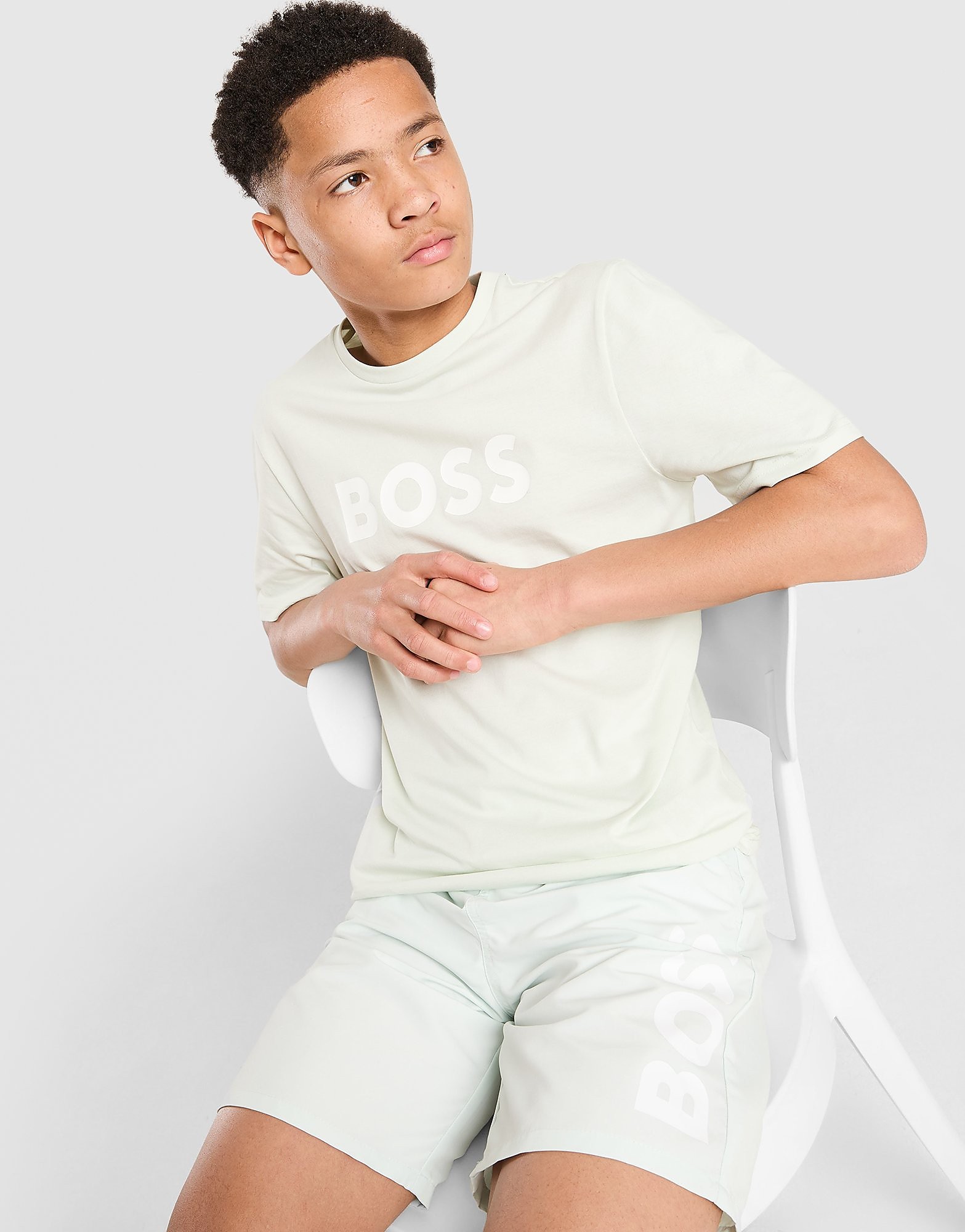 Boss Maglia Large Logo Junior, Verde