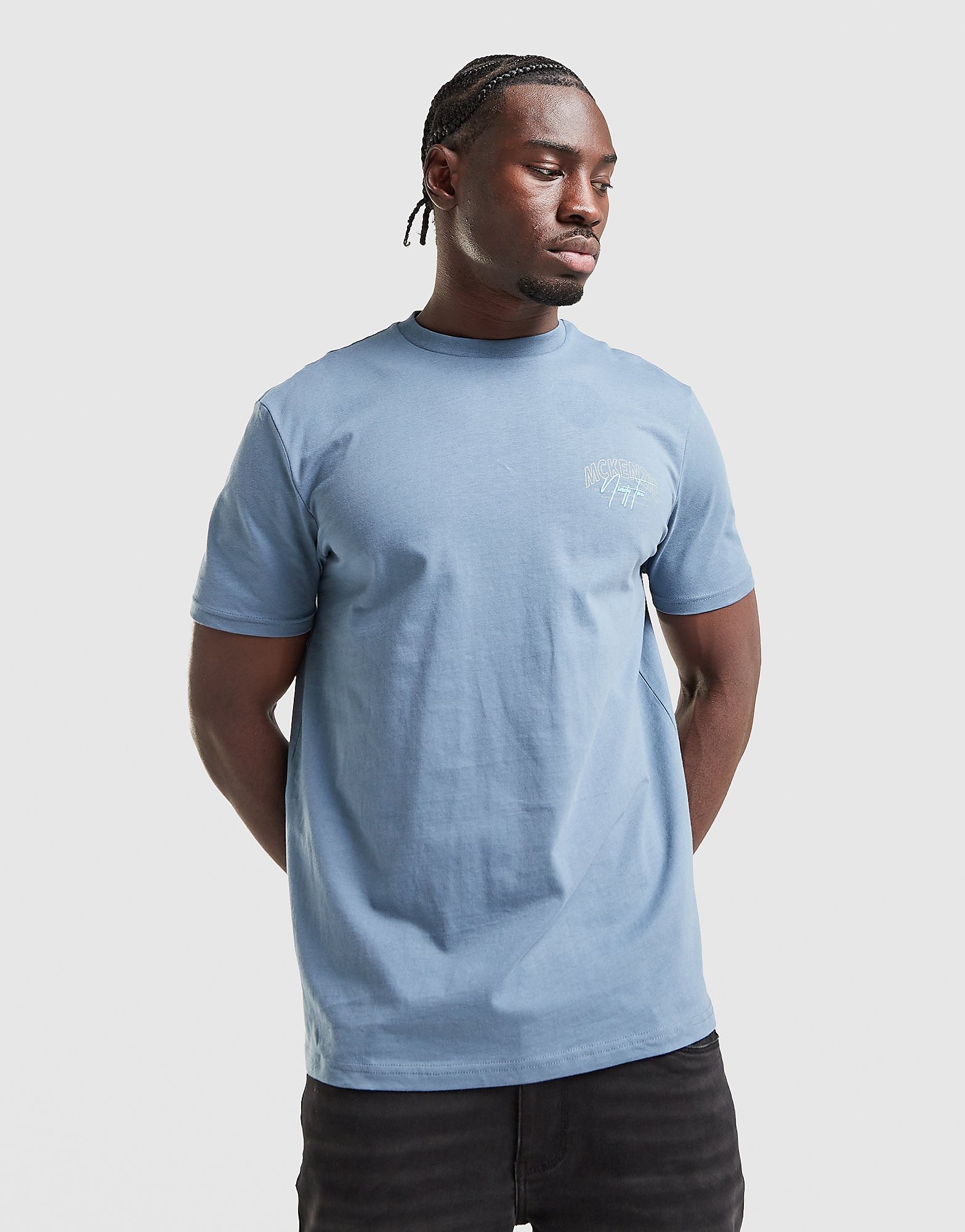 Script T-Shirt - Herren, Blau