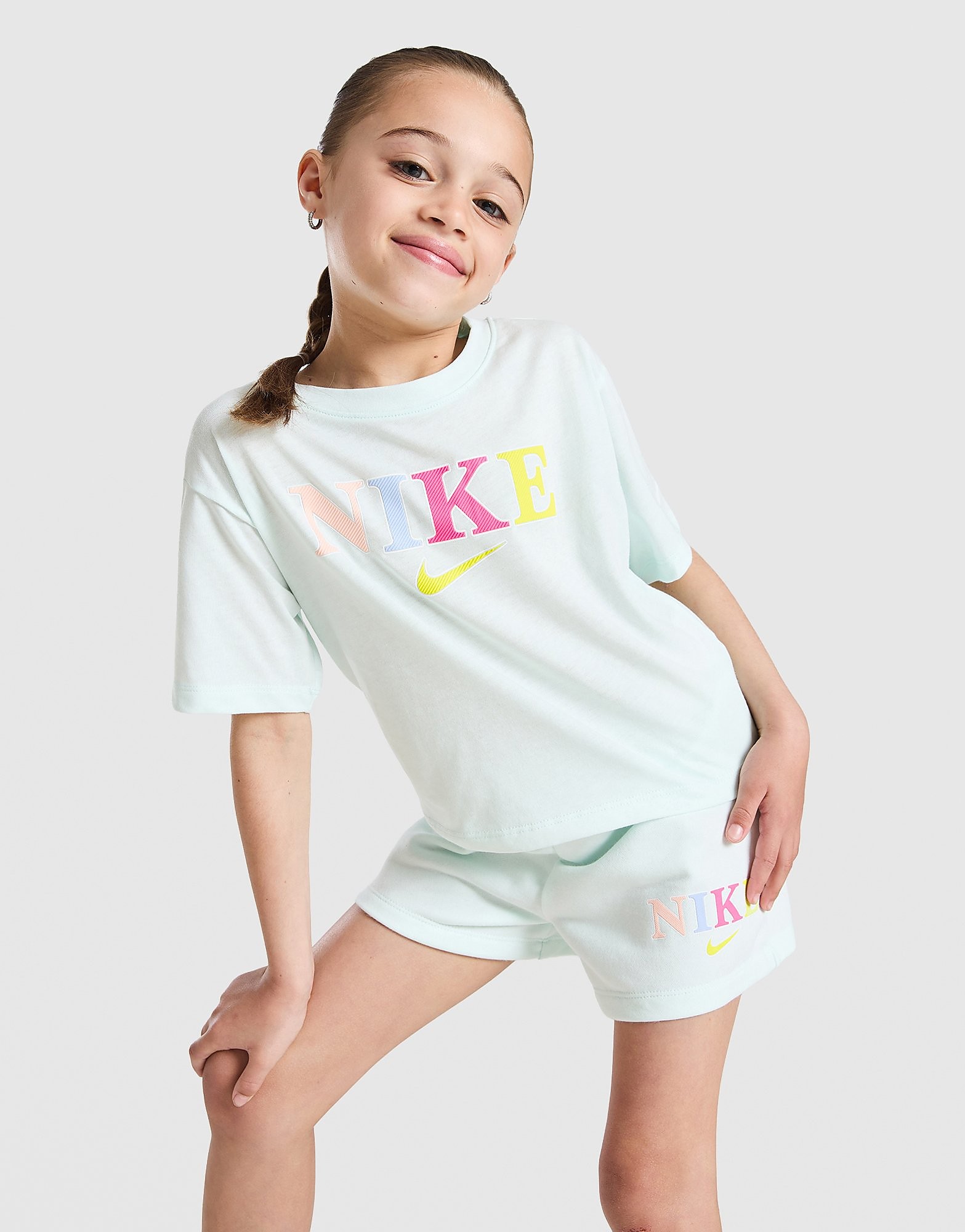 Nike Girls' Graphic T ShirtShorts Set Children
