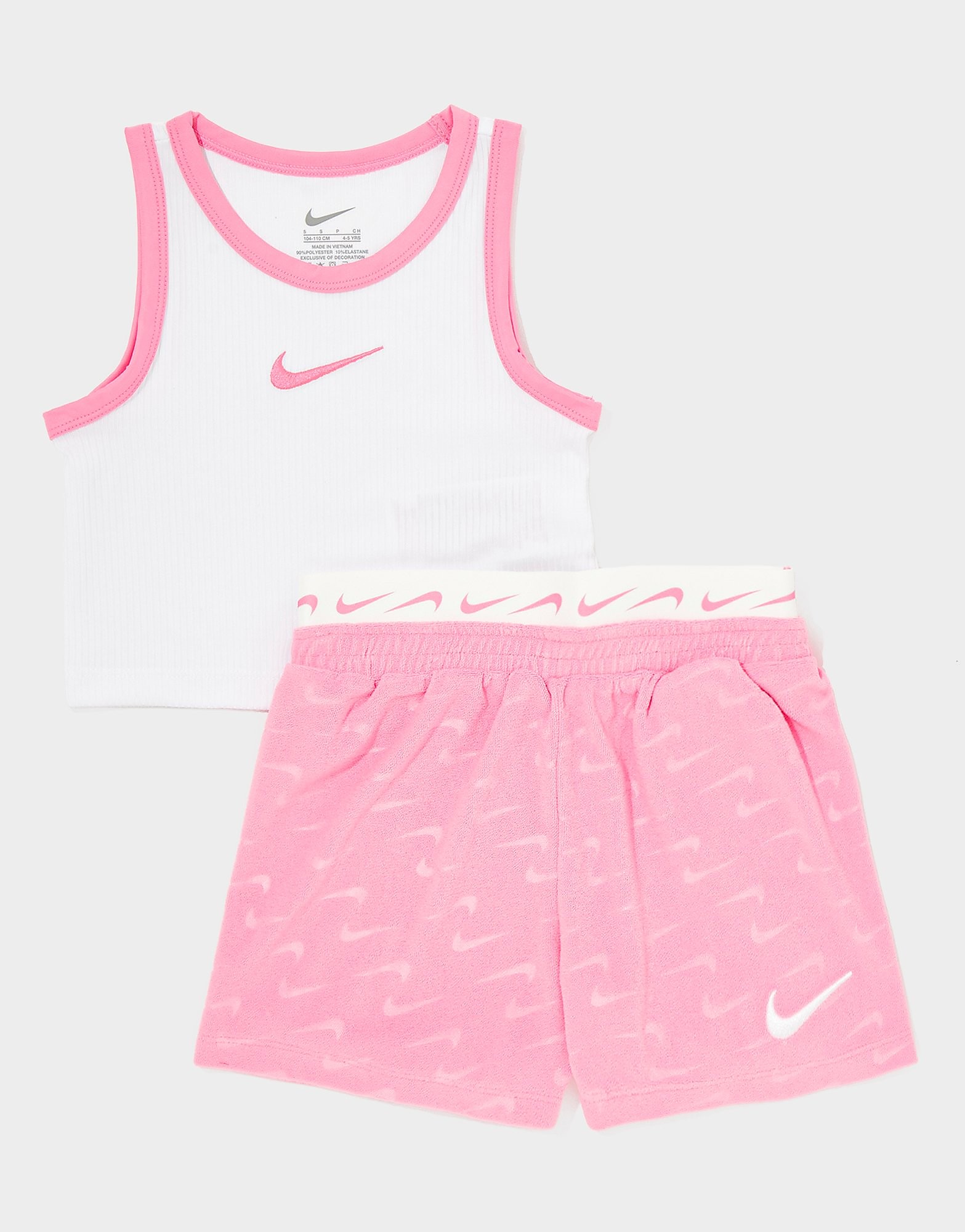 Nike Girls' Ribbed VestRunning Shorts Set Children - vue 1
