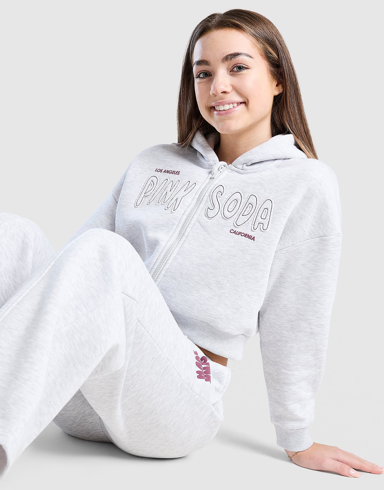 Soda Sport Girls' Sage Crop Full Zip Hoodie Junior