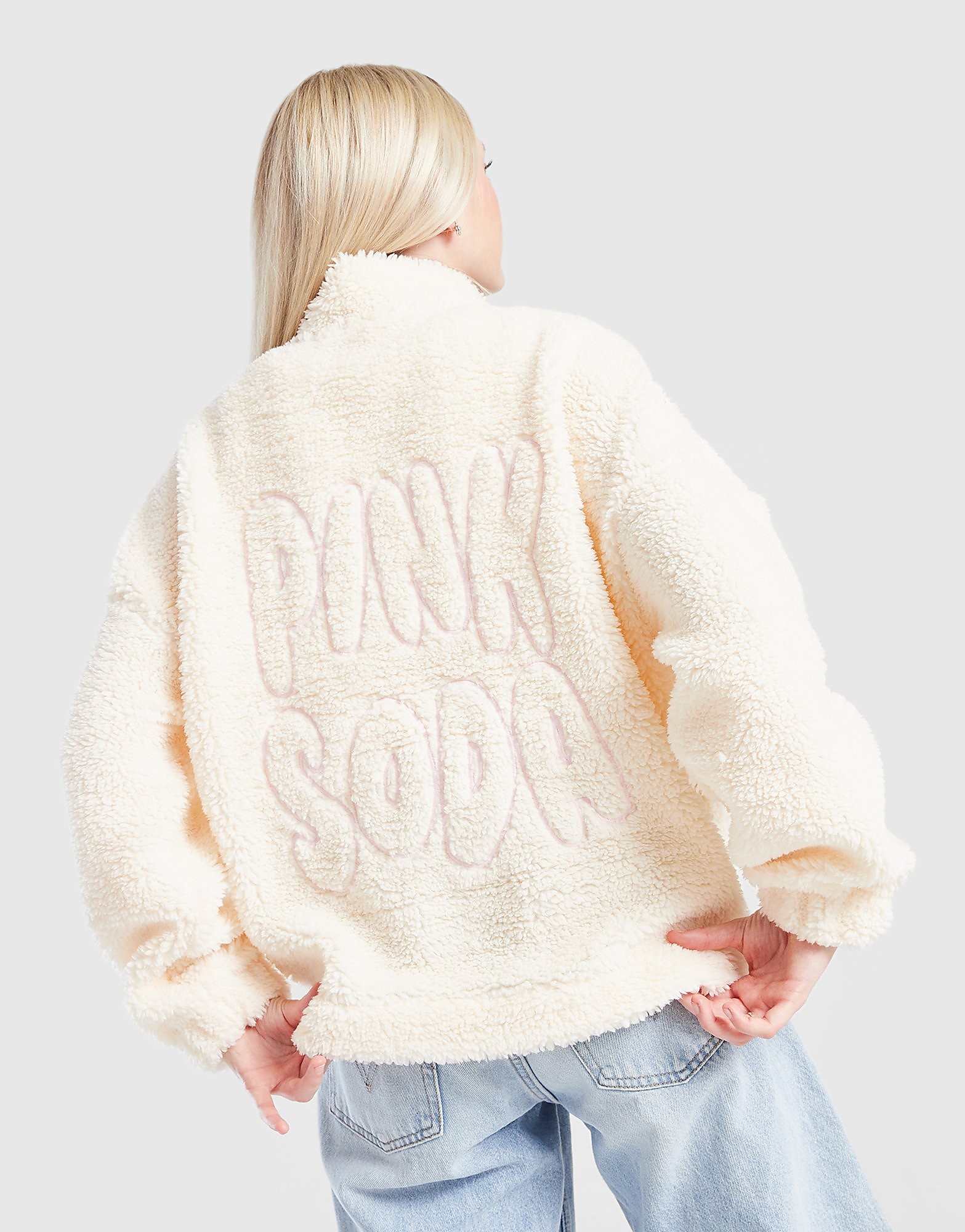 Soda Sport Girls' Borg Full Zip Fleece Junior Ghiaccio Ice Ghiaccio Ice