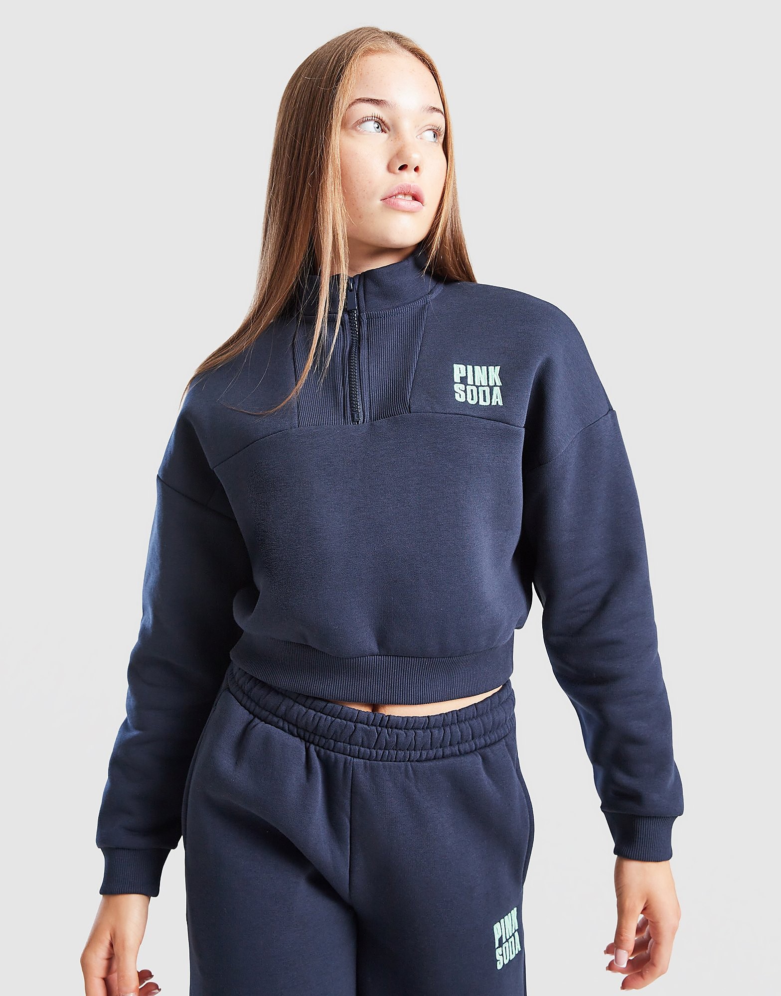 Soda Sport Girls' Lila Crop 14 Zip Top Junior