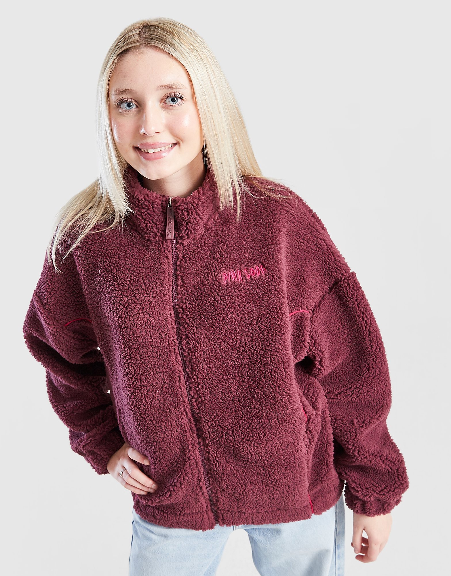 Soda Sport Girls' Borg Full Zip Fleece Junior Active Active