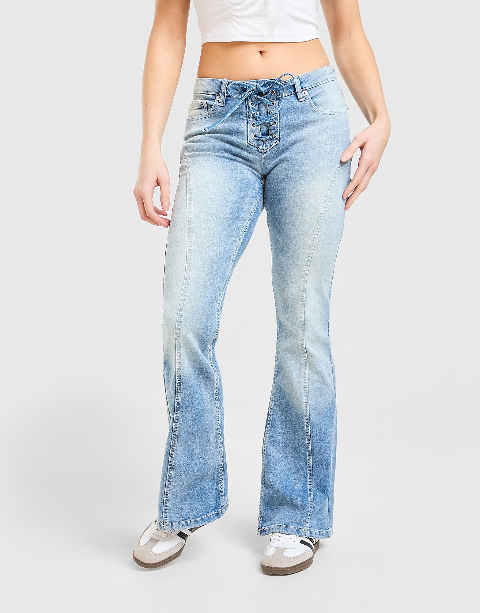 JUICY COUTURE Cross Lace Up Jeans - vue 1