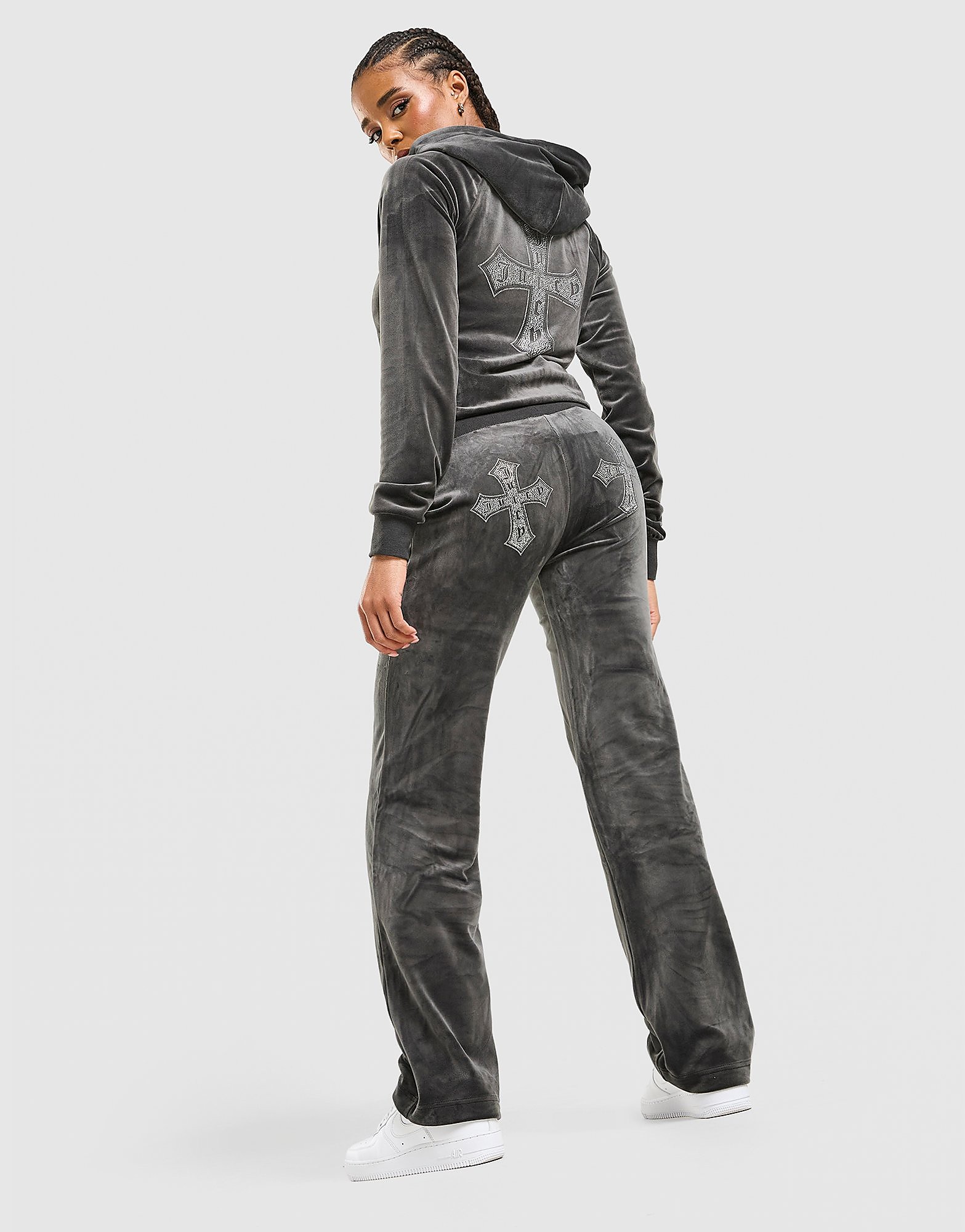 JUICY COUTURE Cross Wash Velour Track Pants - vue 1