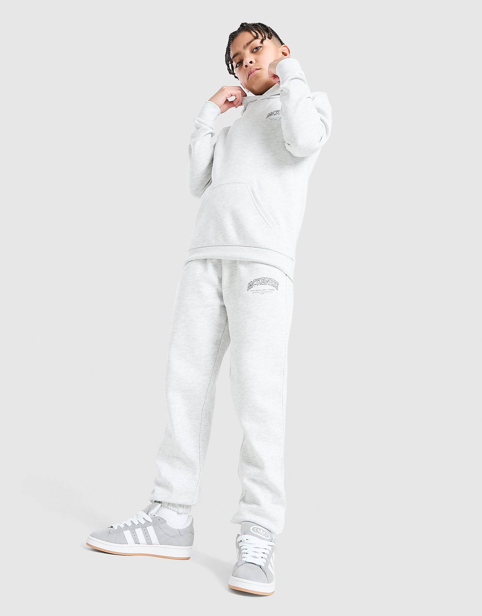 Script Fleece Joggers Junior, Grau