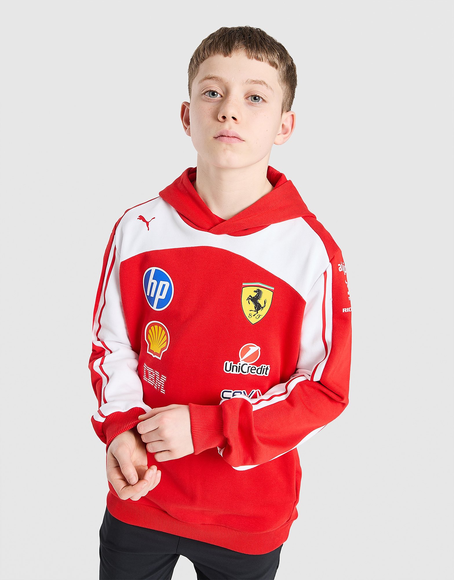 Puma Scuderia Ferrari Hoodie Junior, Rosso