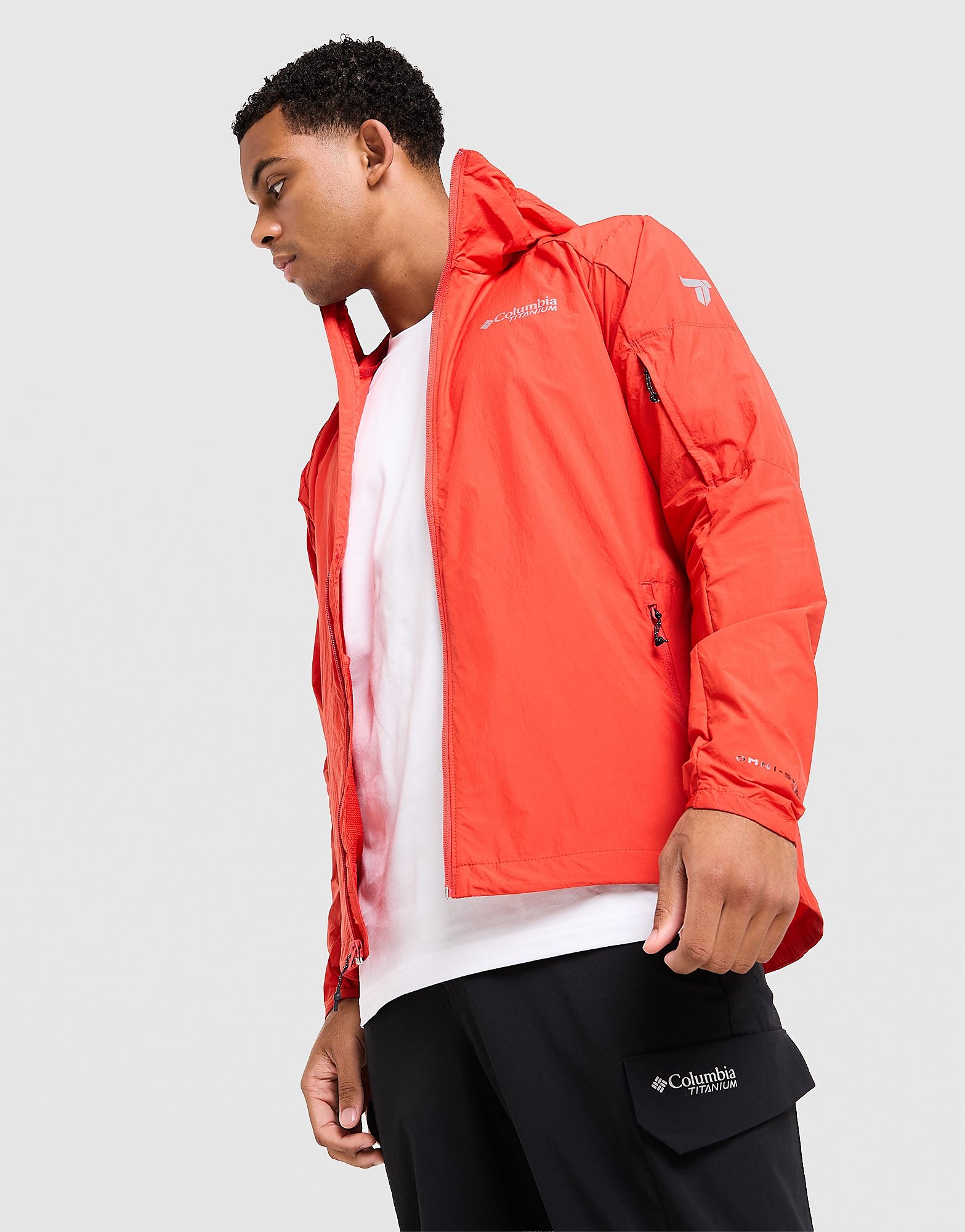 Columbia Titanium Trail Windbreaker Jacket, Rosso