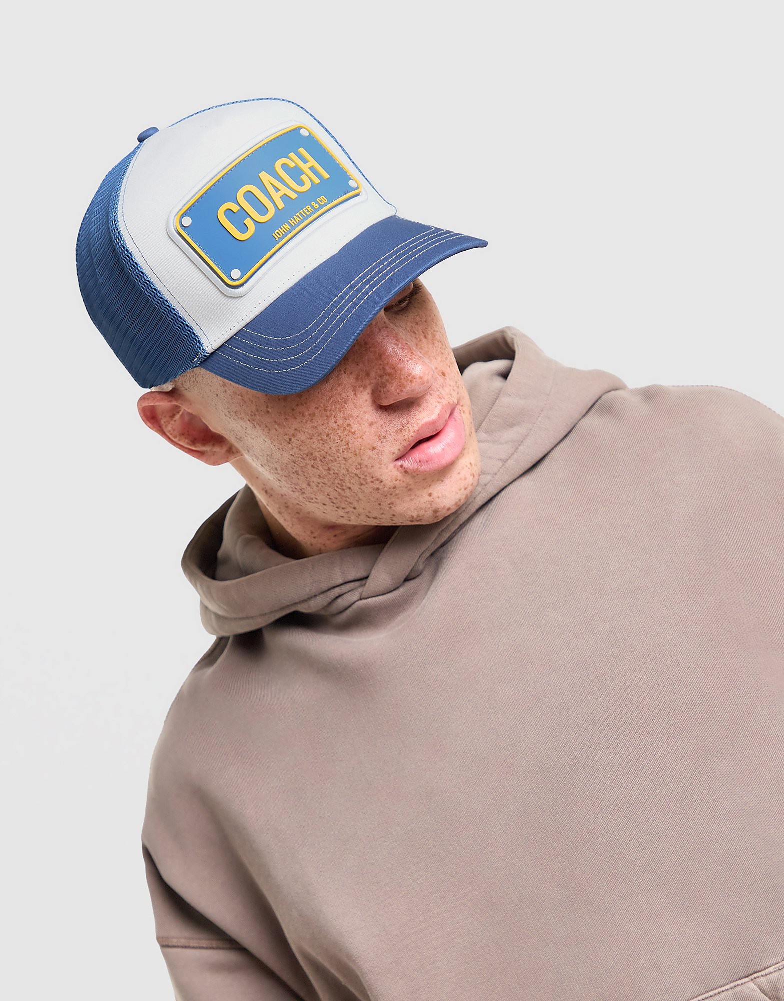 Womens Coach Rubber Trucker Cap - Blu, blu blu Donna taglia One Size