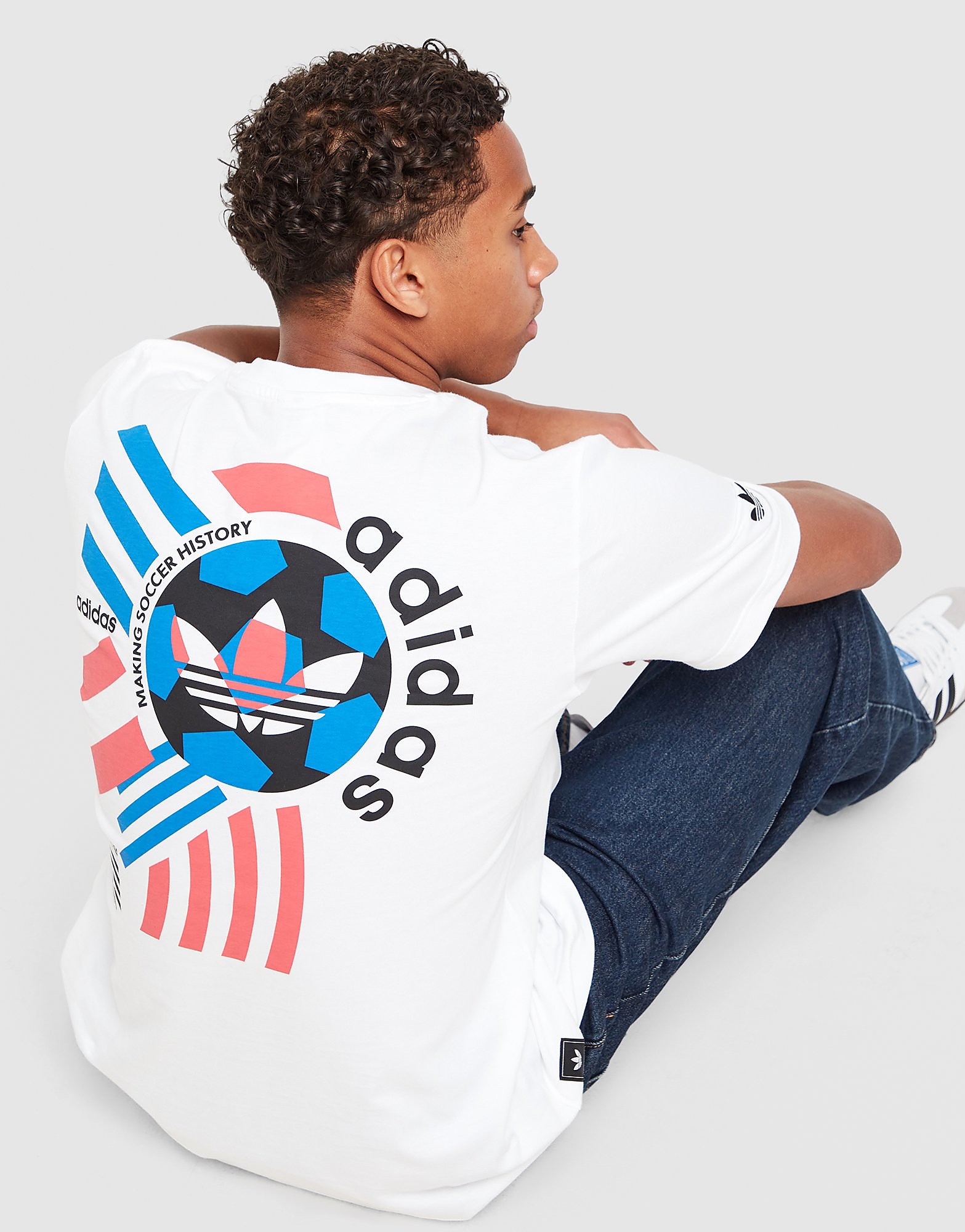 adidas Originals Retro Football Graphic T Shirt - vue 1